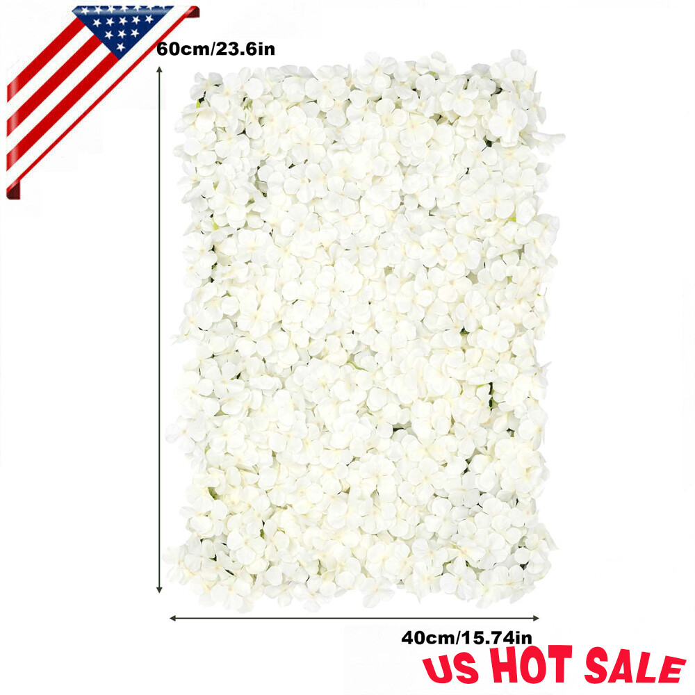 NEW Artificial Flower Wall Panel White 20pcs For Filming Wedding Party Backdrop.