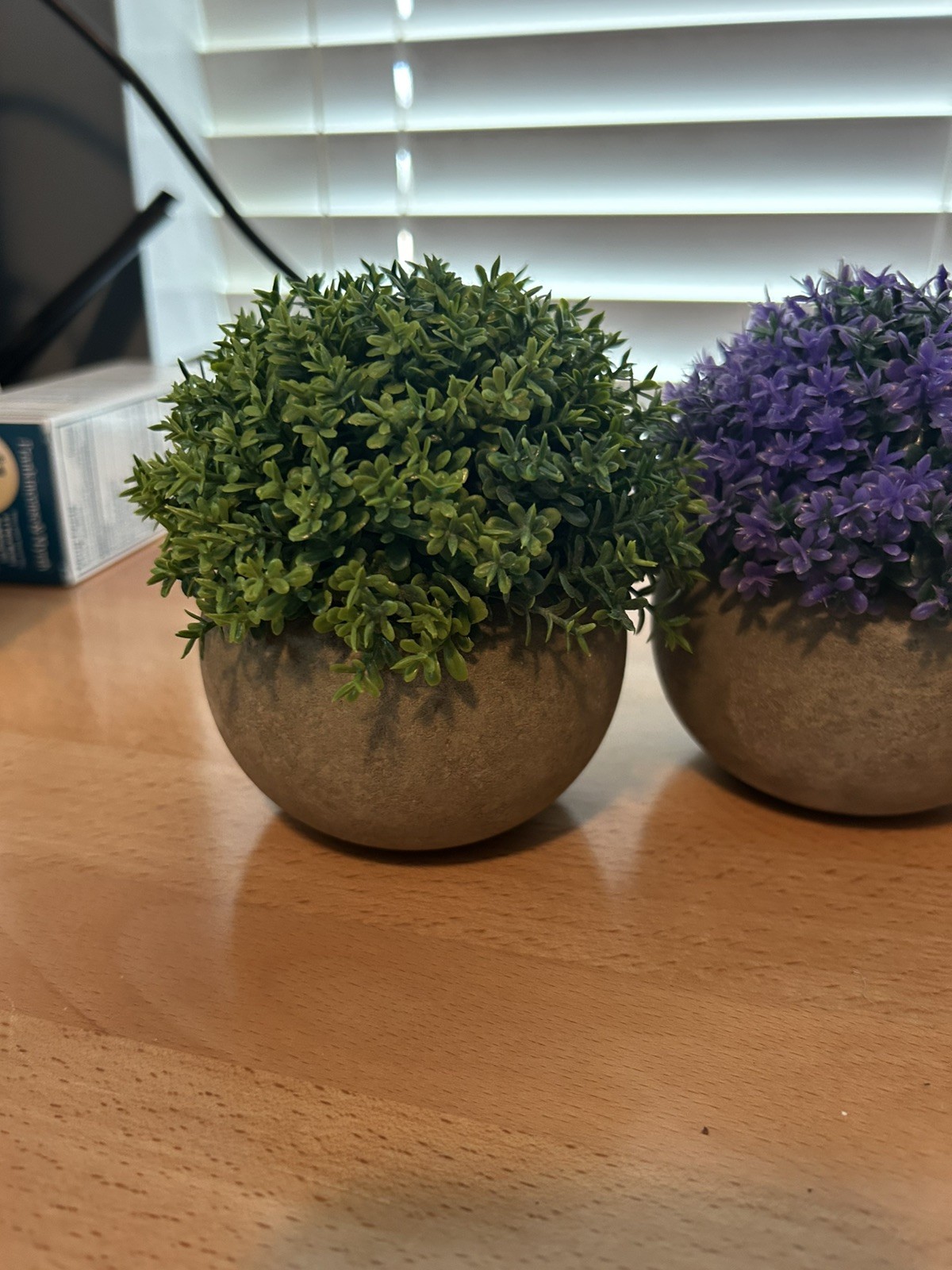 Faux Artificial Plants Clay Stoneware Pots Set Of 4 Multicolor 5 in. Decorative