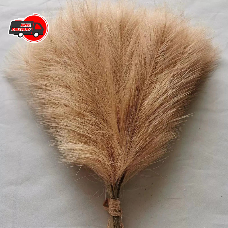 Fluffy Artificial Pampas Grass Bouquet Boho Fake Plant for Wedding Home Decor