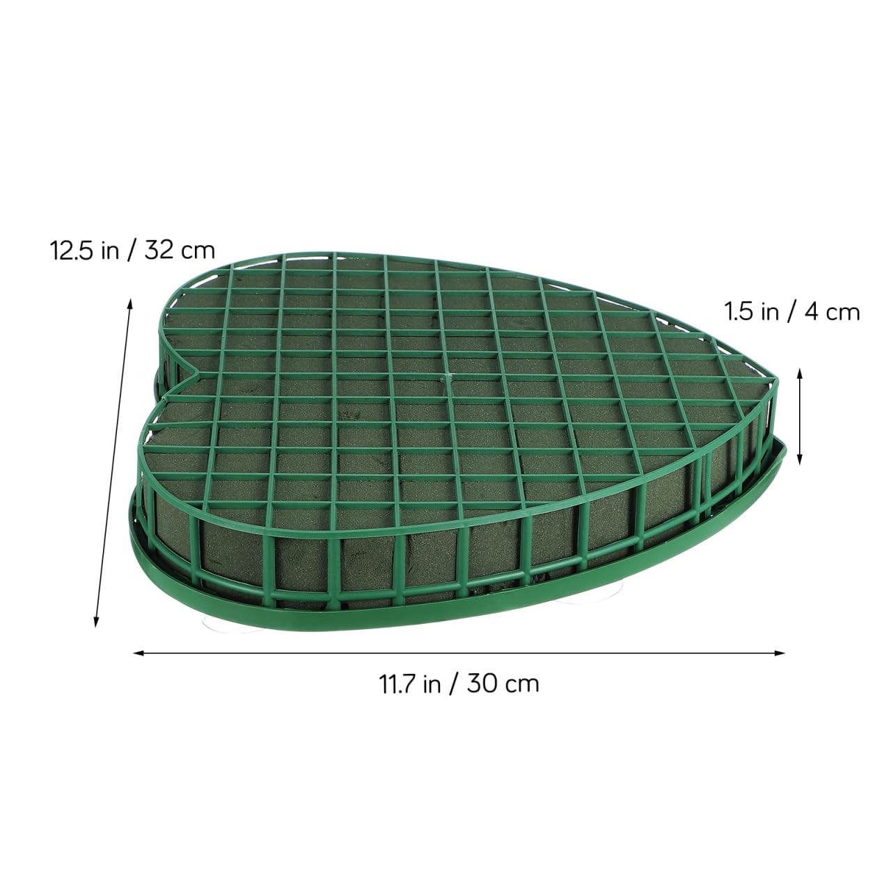Wedding Car Floral Mud Plate Large Heart Shaped Foam Block 12.6×11.8×1.6 Inch