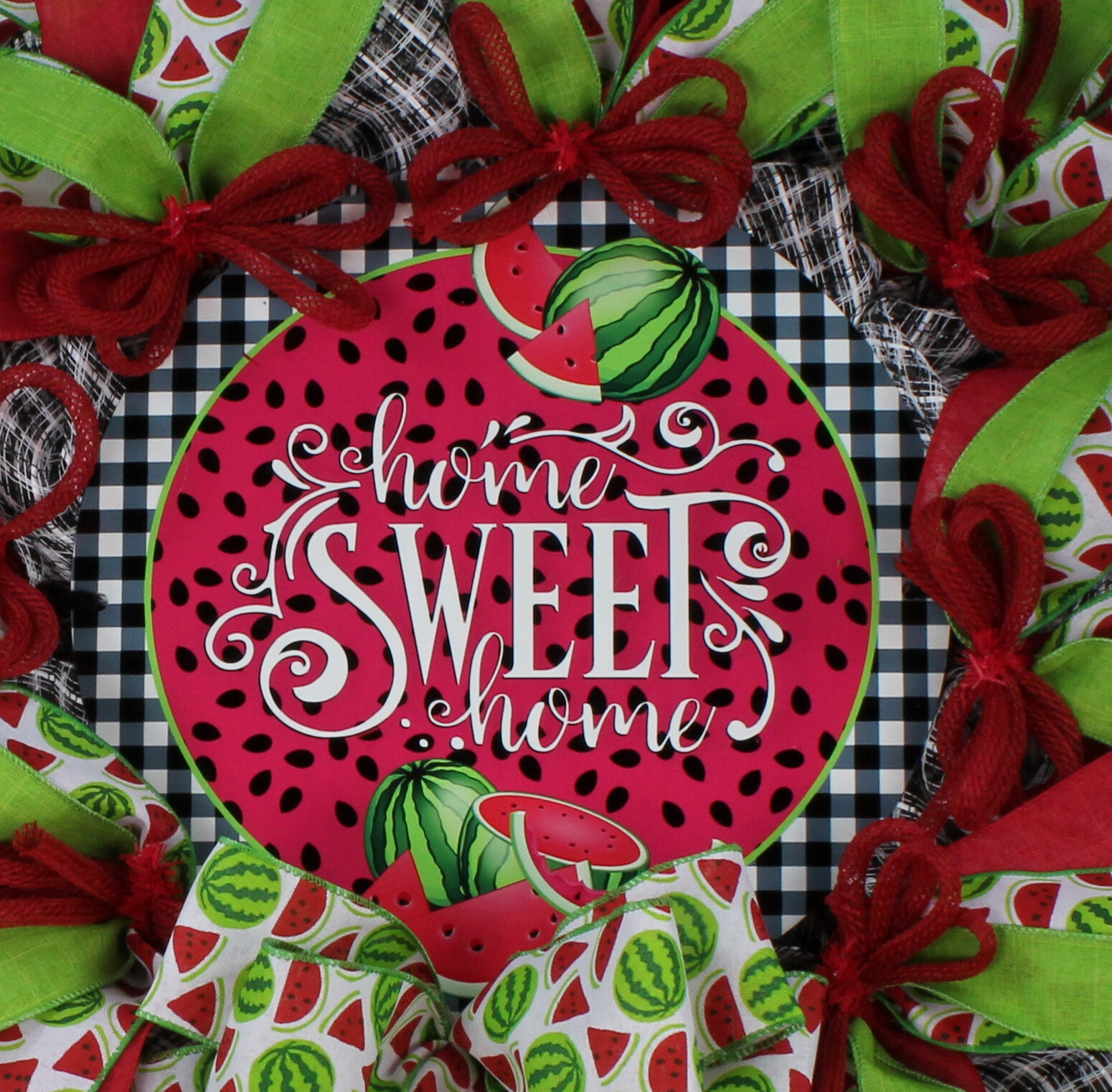WATERMELON WREATH, HOME SWEET HOME WREATH, SPRING WREATH, SUMMER WREATH, FRONT D