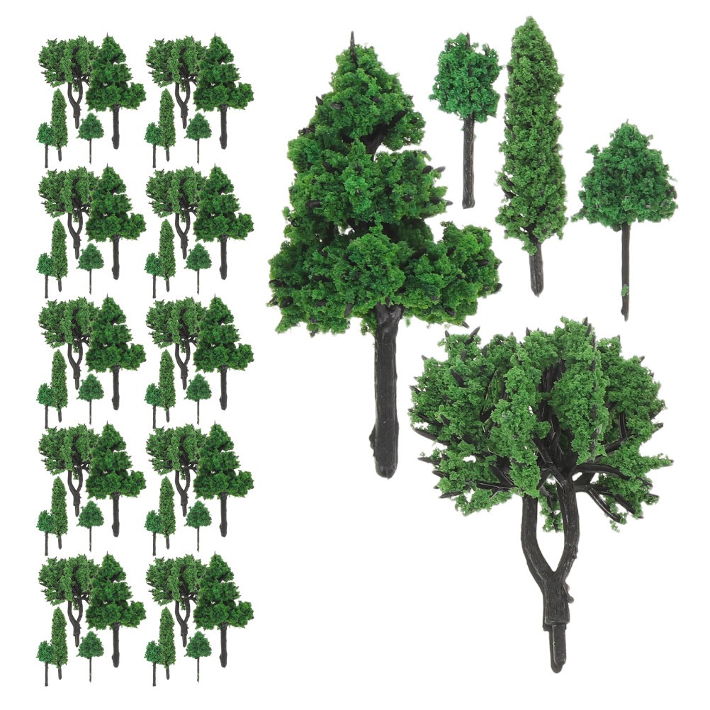85 Pcs Mini Landscape Tree Model Bonsai Figurines Artificial Miniature
