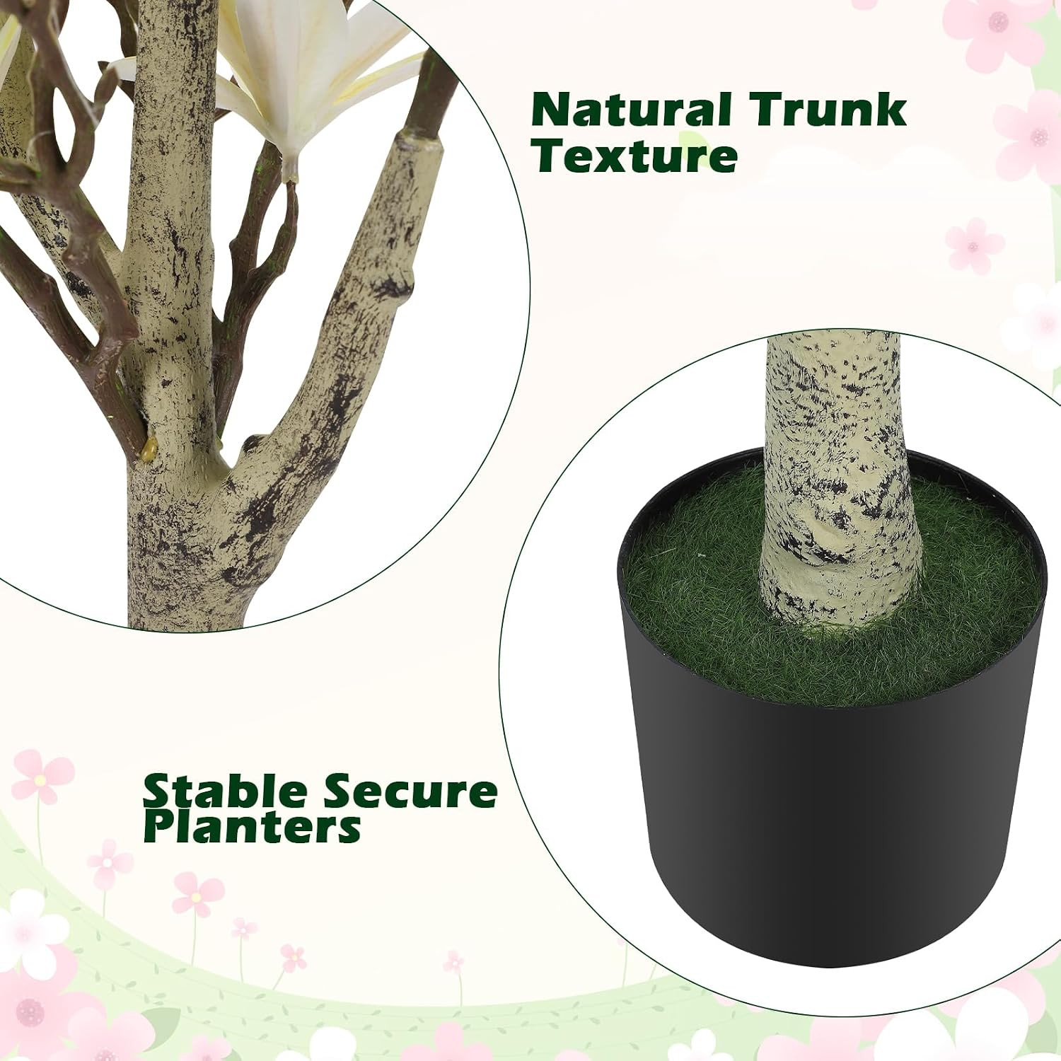 4FT Faux Magnolia Tree – Realistic Indoor/Outdoor Plant for Home Decor