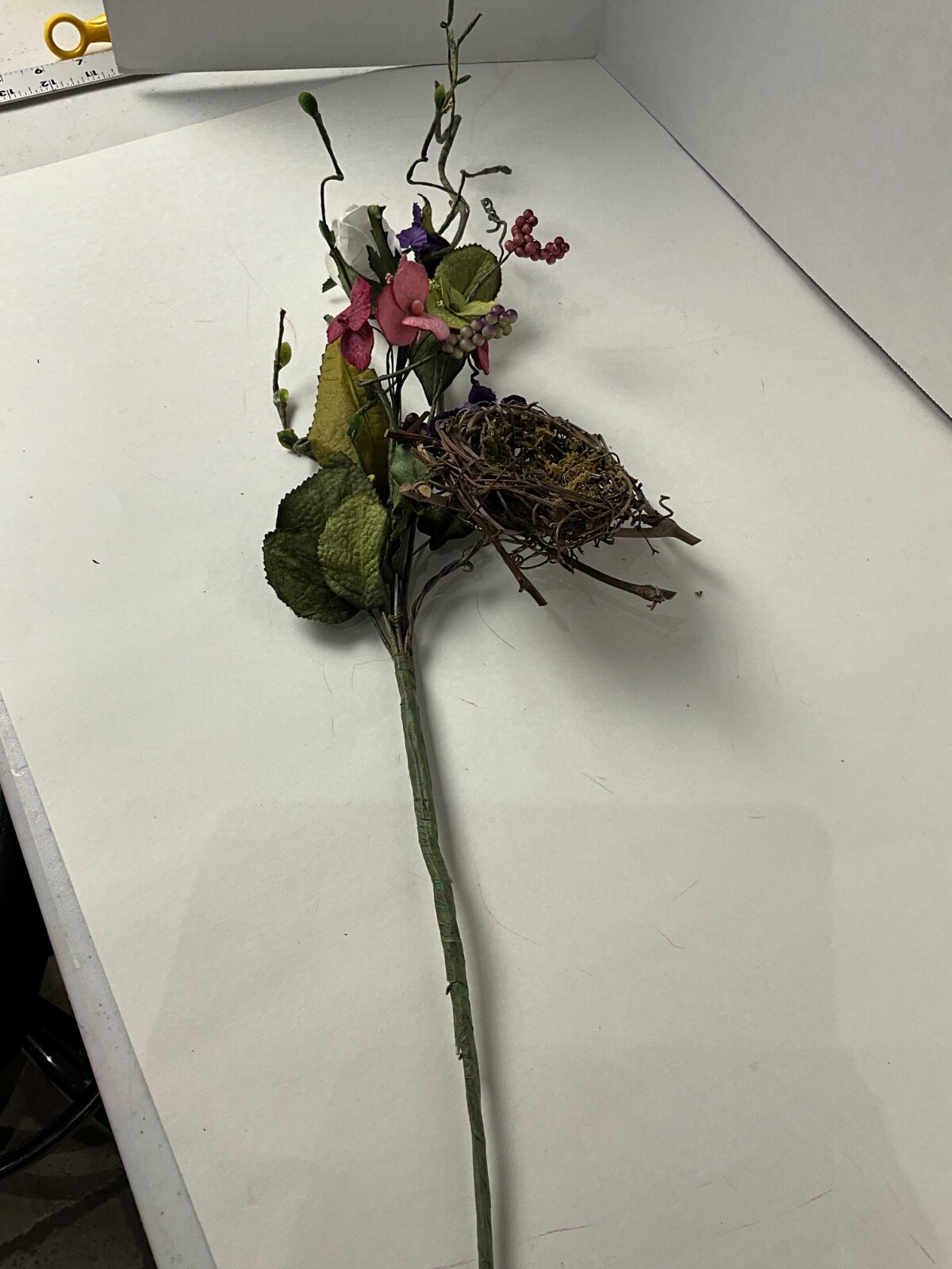 Floral Birds Nest Sprays 31 Inches Long by 7 1/2 Inches wide