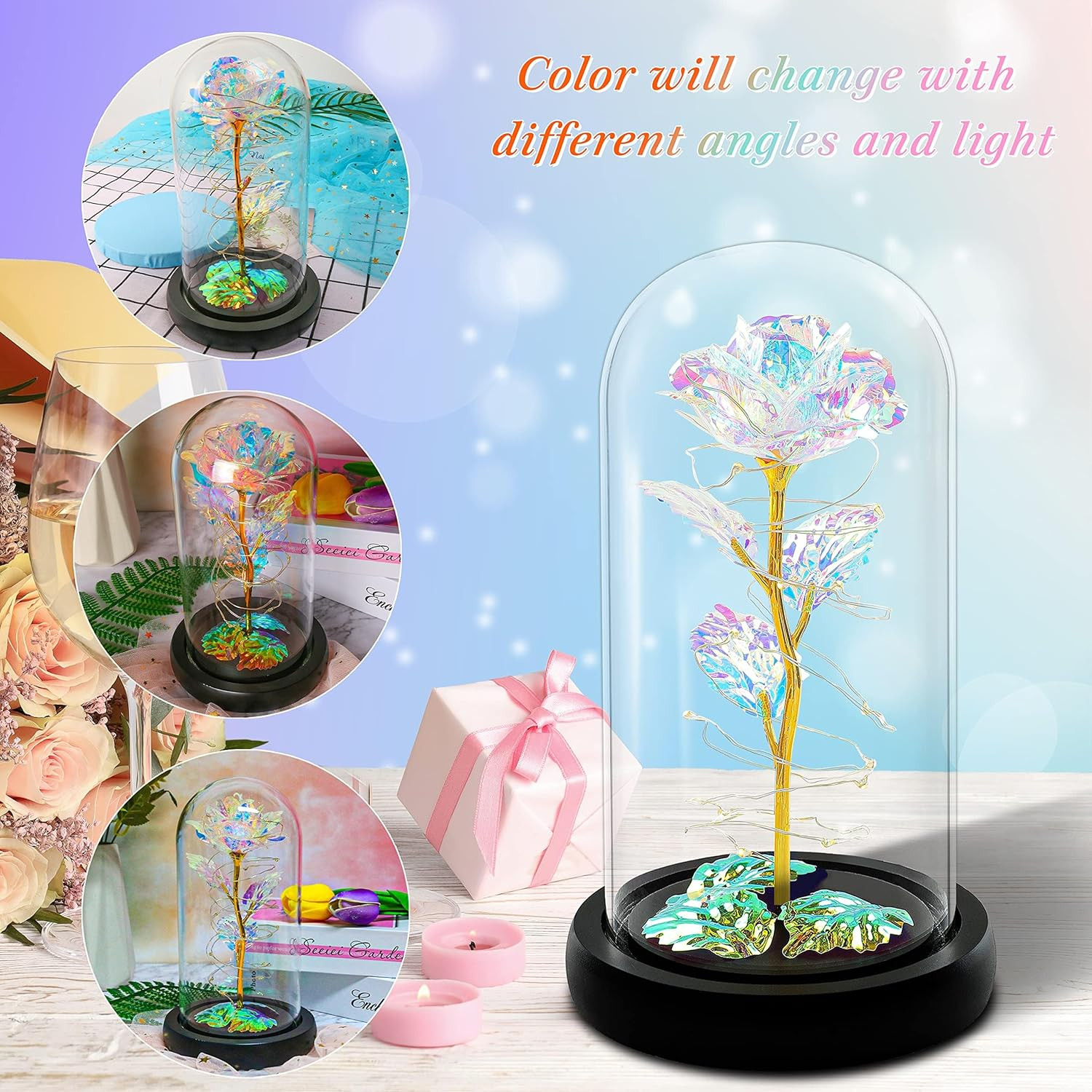 Christmas Rose Gifts for Women,Birthday Gifts for Women Mom Christmas,Flowers fo