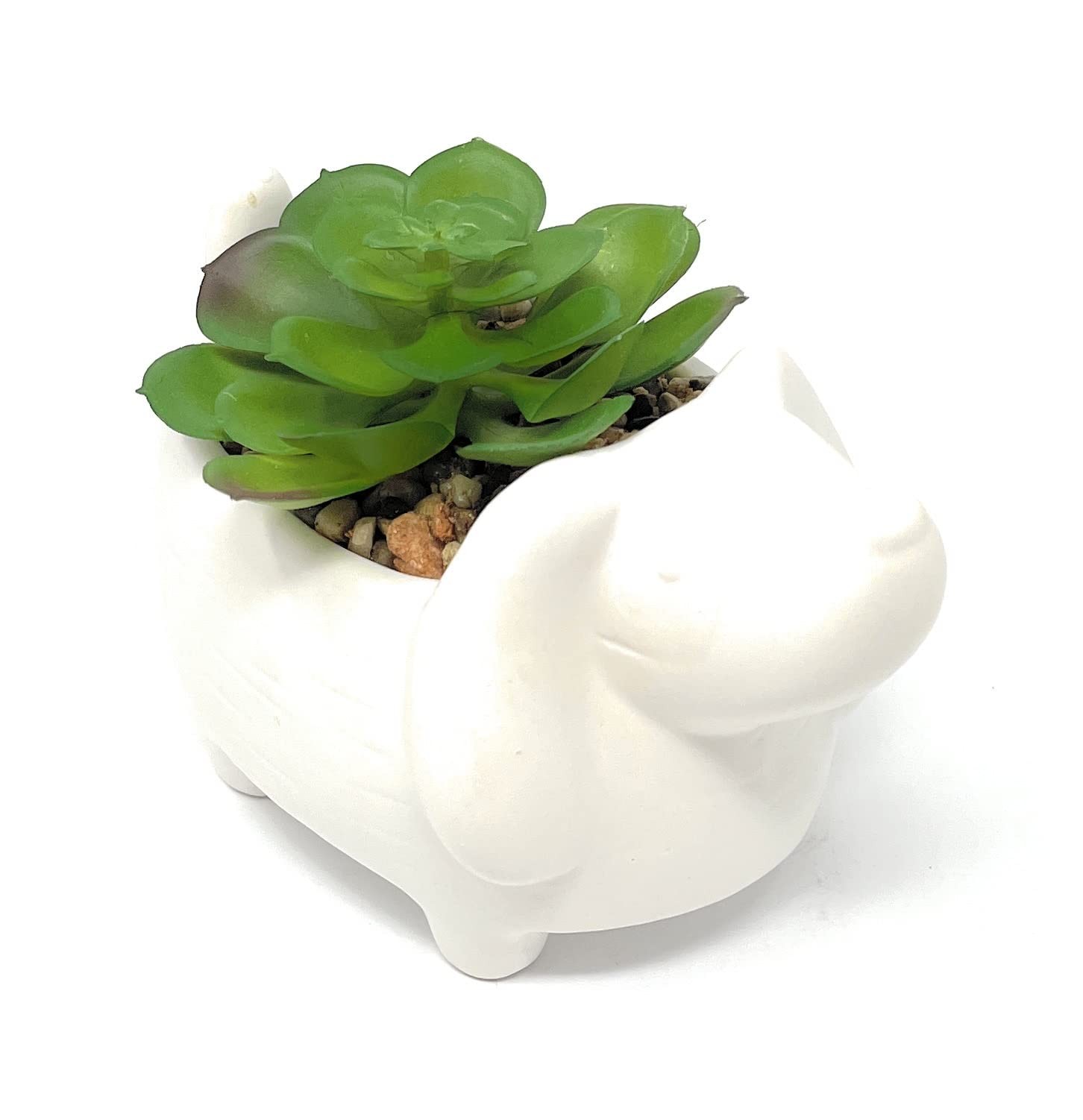 4.3″ H Succulent in Dog White Ceramic Planter, Modern and Simple Stylish Desi…