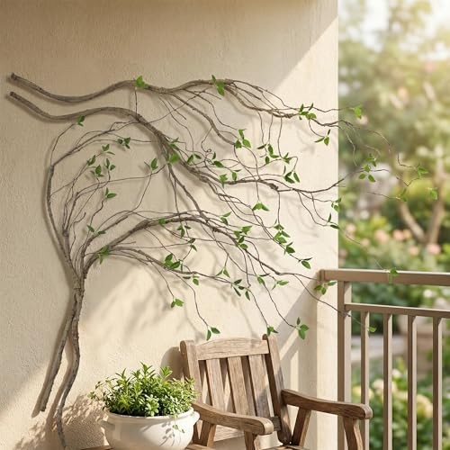 2 pcs 57 inch Bendable Artificial Branches with Green Leaves Vines Fake Green…