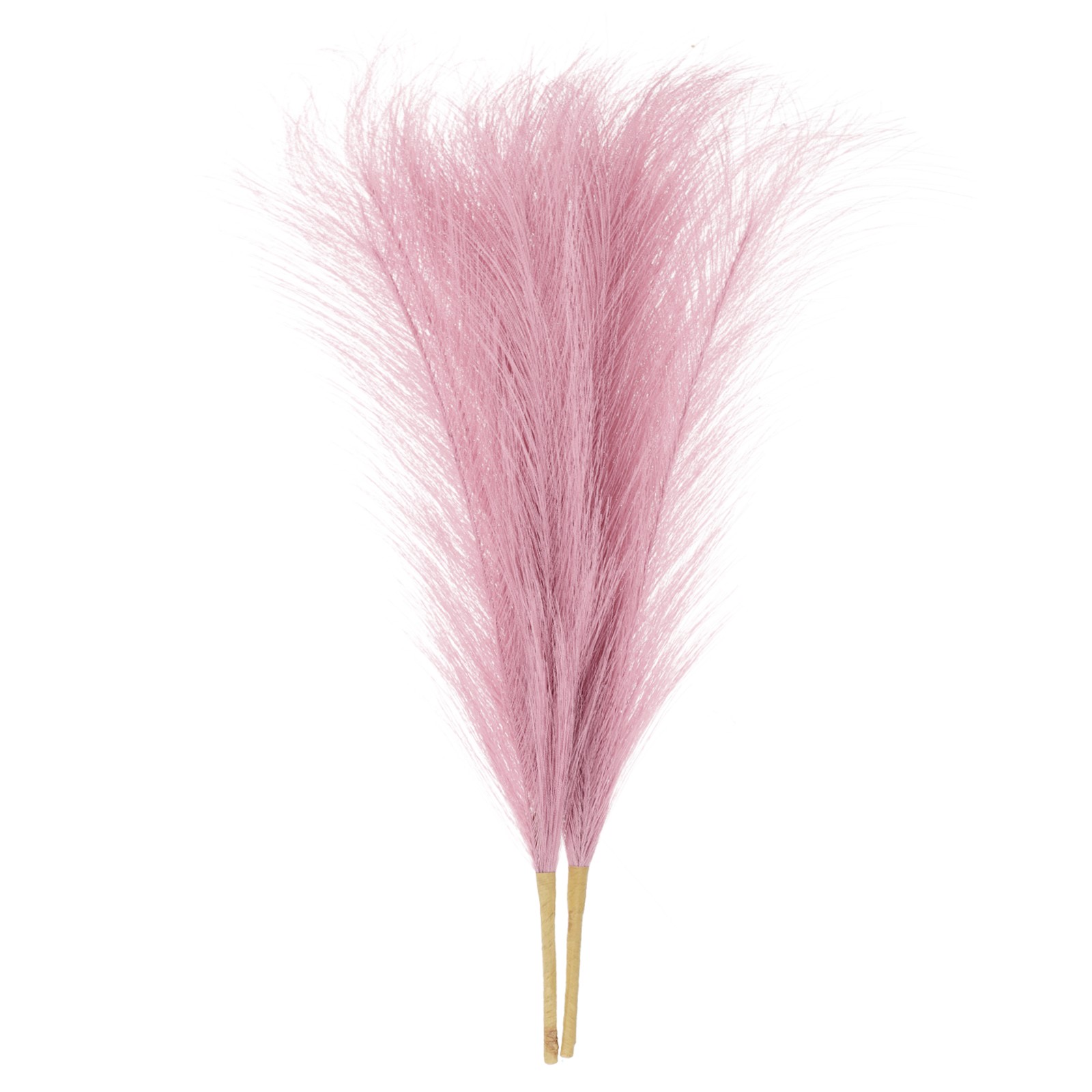 2pcs Faux Pampas Grass 17 Inch 10 Stem Artificial Grass for Decor, Red Brown