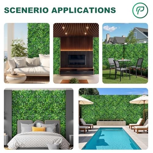 Artificial Hedge Panel 40×120 Inch 33.33 sqft UV Resistant Faux Privacy Fence
