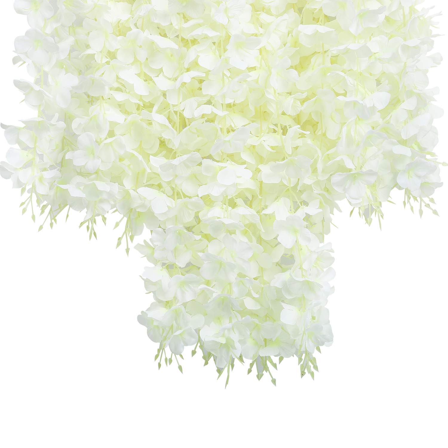 24 Pack (Total 86.4 Feet) Artificial Fake Wisteria Vine Rattan Hanging Garlan…