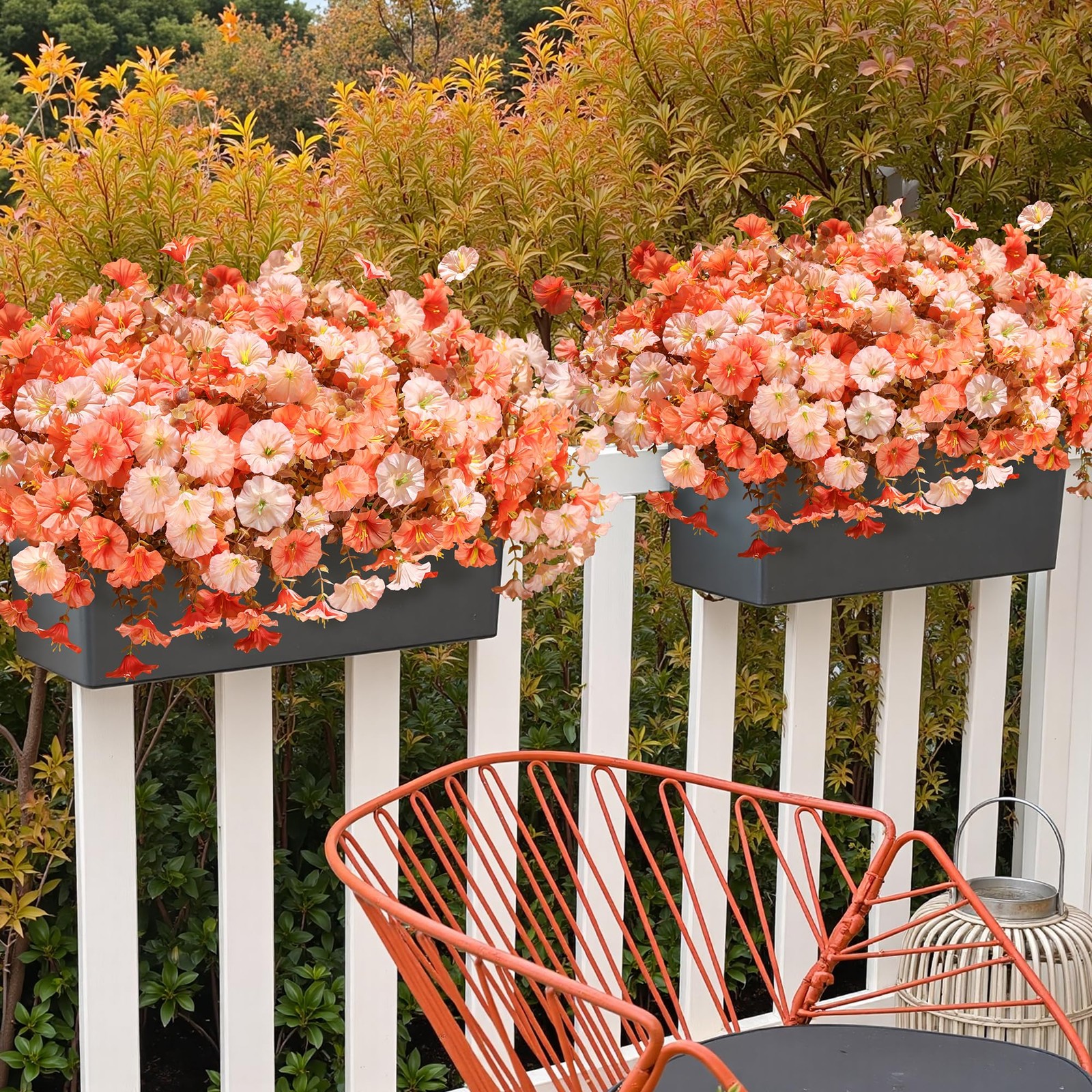 HyeFlora Artificial Mums Fall Flowers 12 Bundles Silk Morning Glory Mix 15in