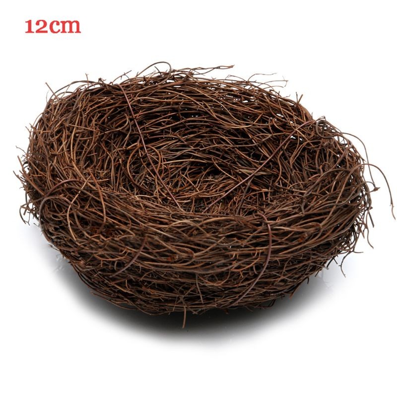 Handmade Vine Brown Bird Nest House Home Nature Craft Holiday Decoration