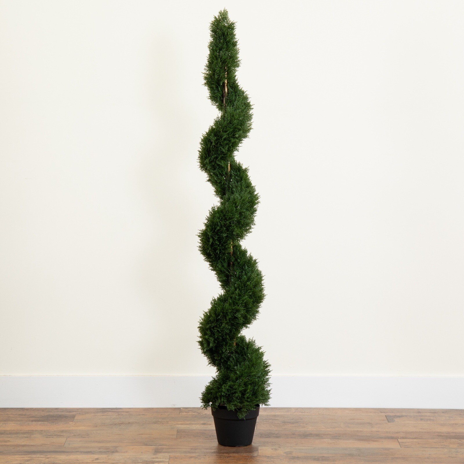 5′ Artificial Cedar Pine Spiral Topiary Tree UV (Indoor/Outdoor). Retail $243