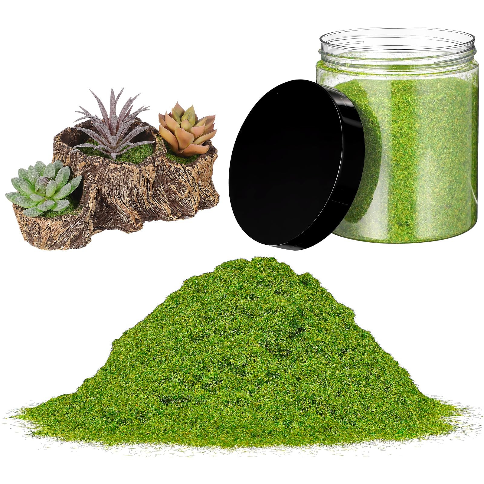 650ml Nylon Simulated Moss, Artificial Grass Powder Flocking Powder, Fake Gre…