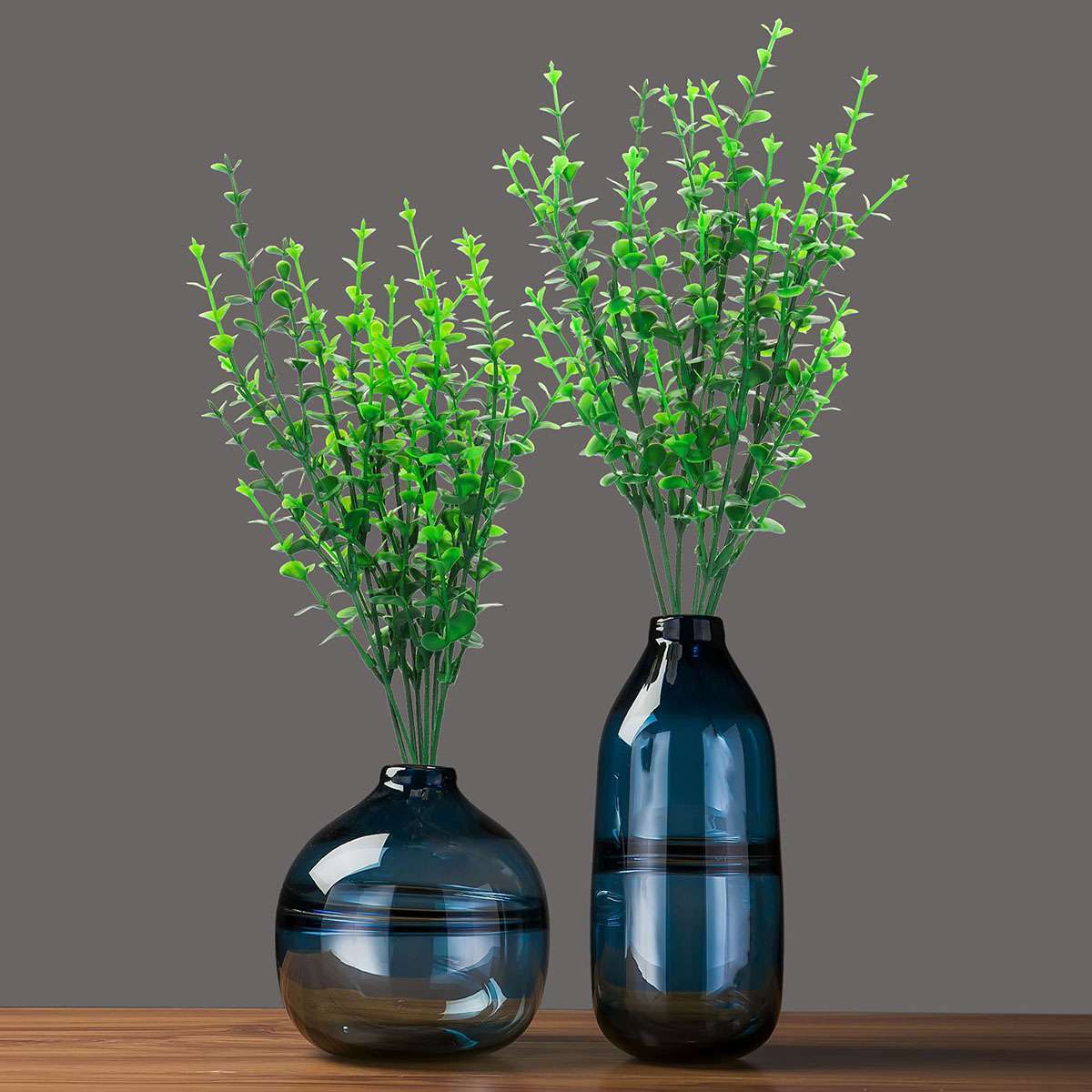 Green Leaves Bunch Branch Artificial Plants Faux Fake Flowers Decor Home Garden