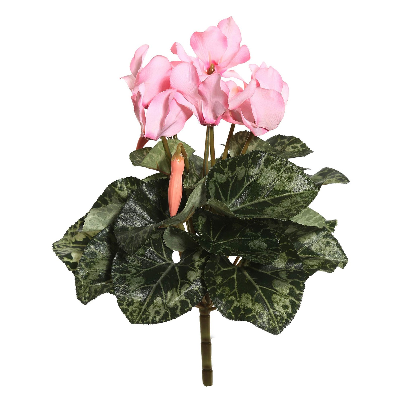 Vickerman 11″ Contemporary Fabric Artificial Cyclamen Bush in Pink