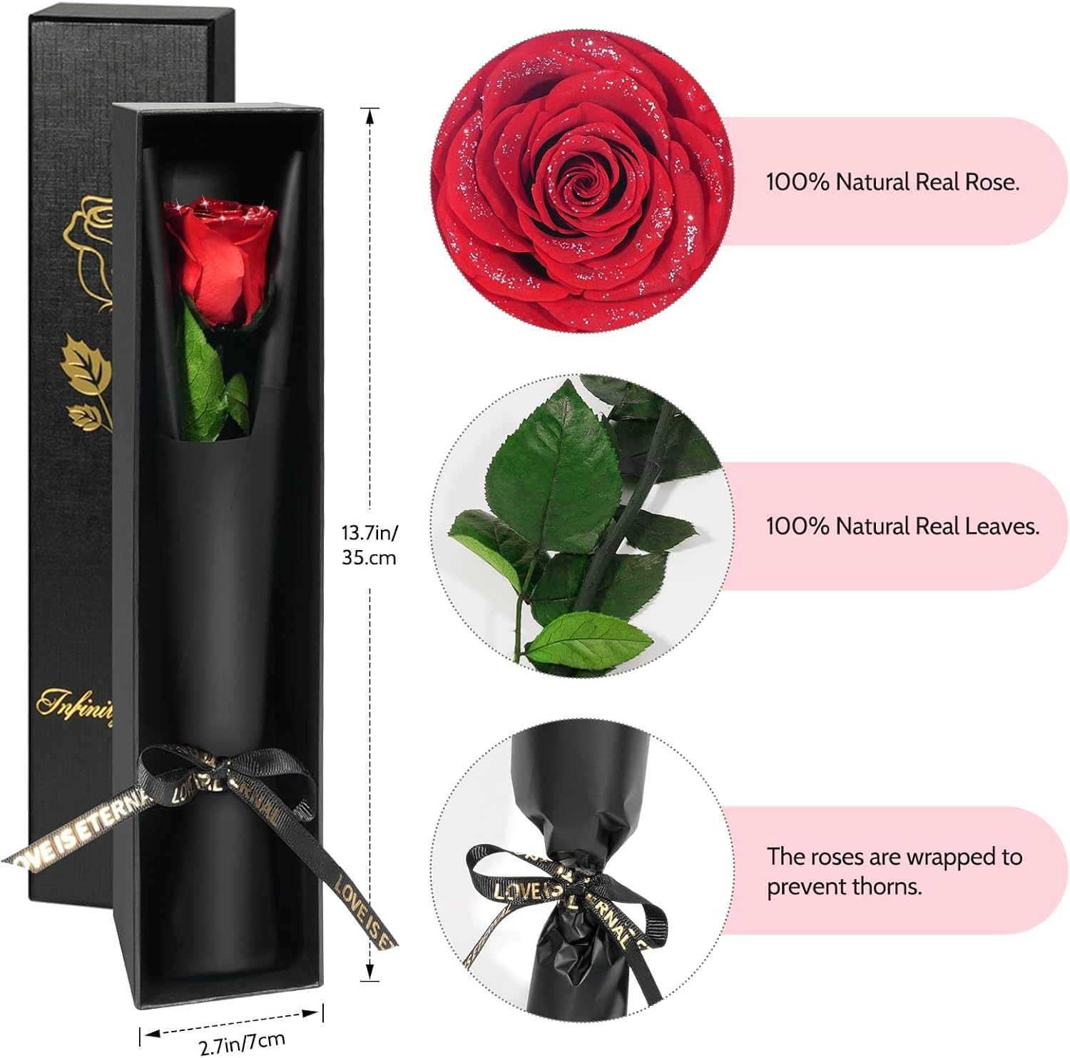 Preserved Flower Rose Gifts for Women, Birthday, Mother’s Day, Valentine’s Day