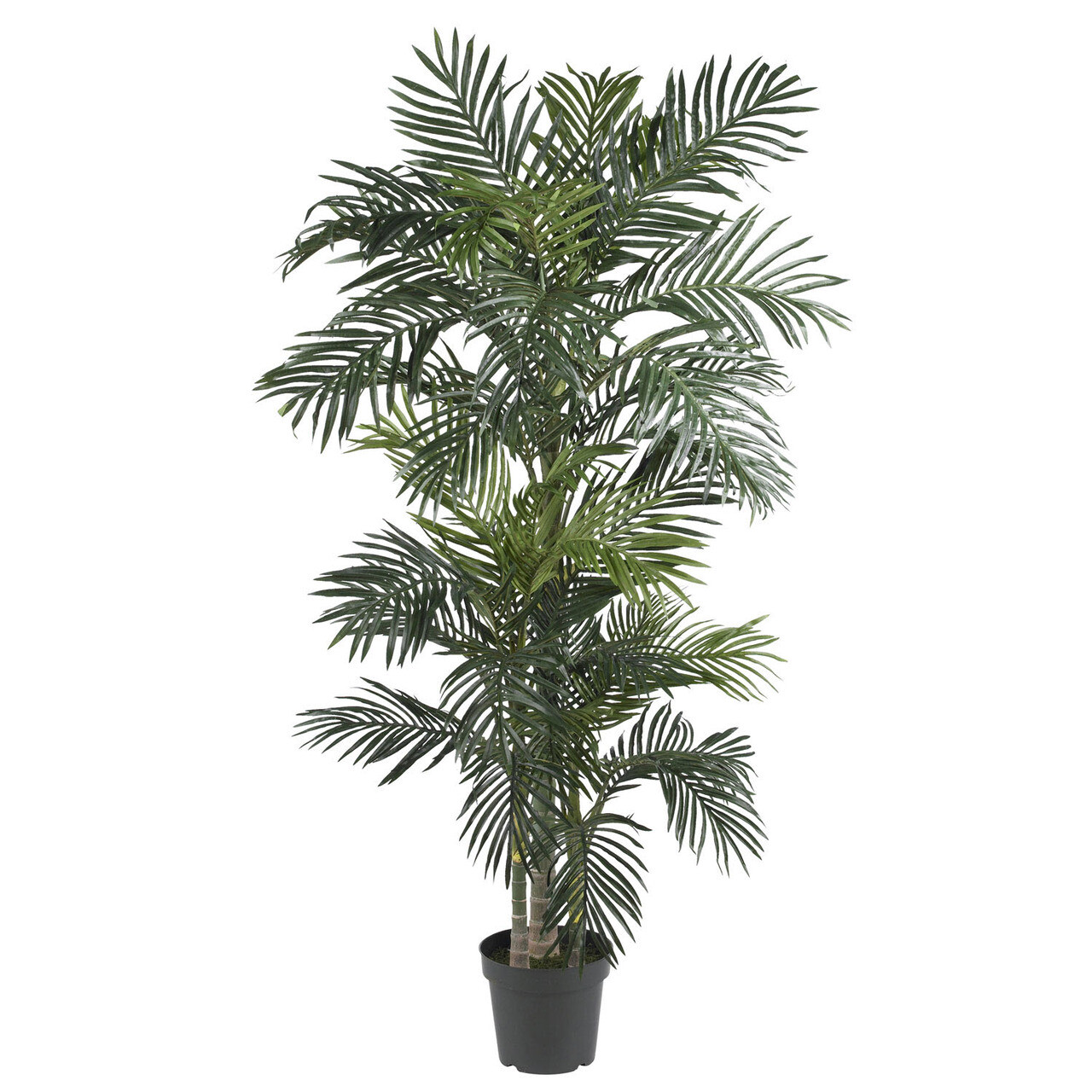 LARGE REALISTIC 6 1/2′ ARTIFICIAL SILK GOLDEN CANE FAKE PALM TREE NEW