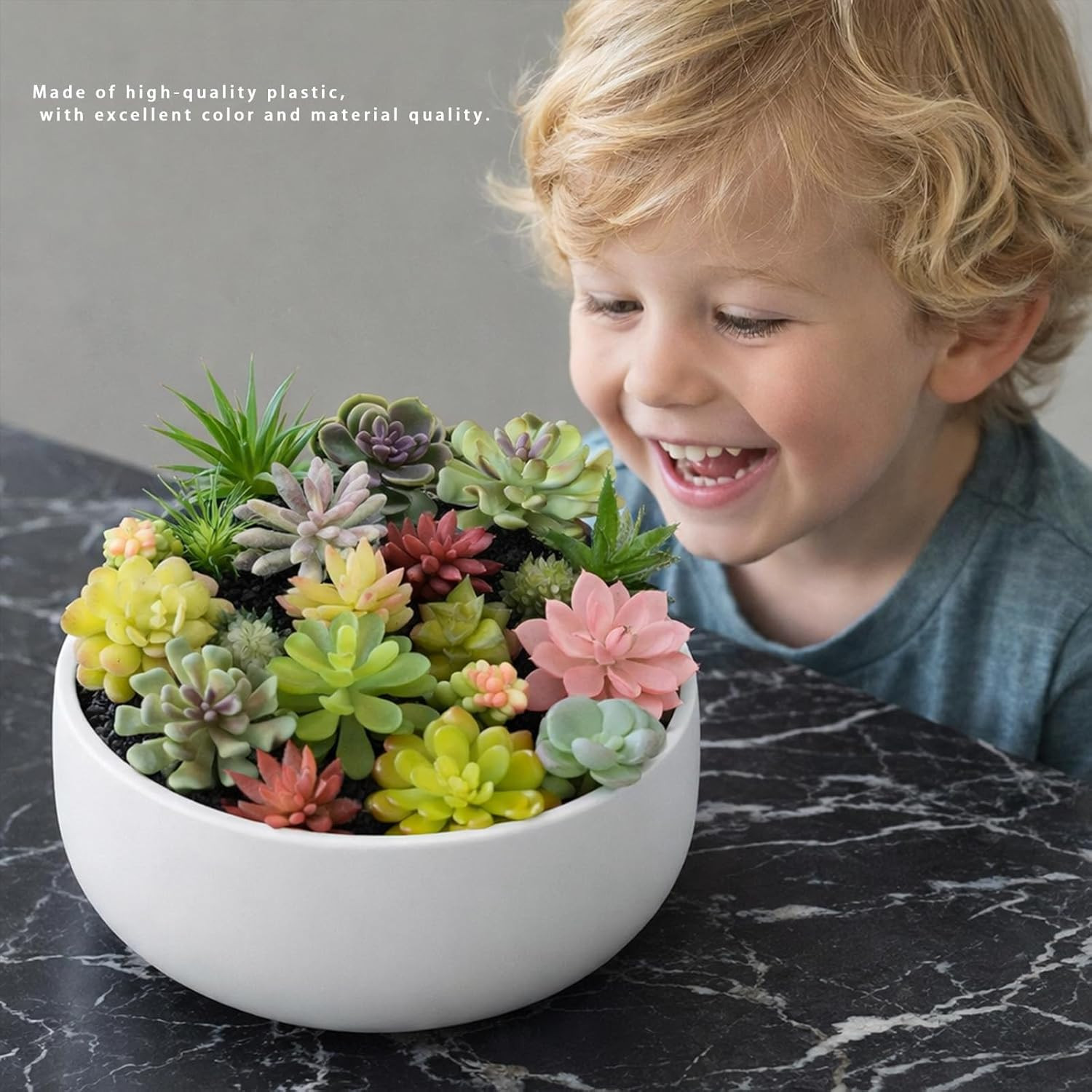 12 Pack Artificial Succulents, Mini Fake Succulent Plants Assortment, Small Faux