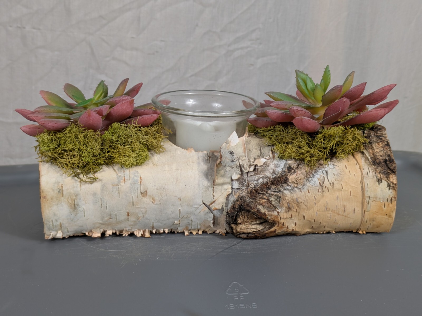 Decorative candlestick. Made of natural wood. Handmade.