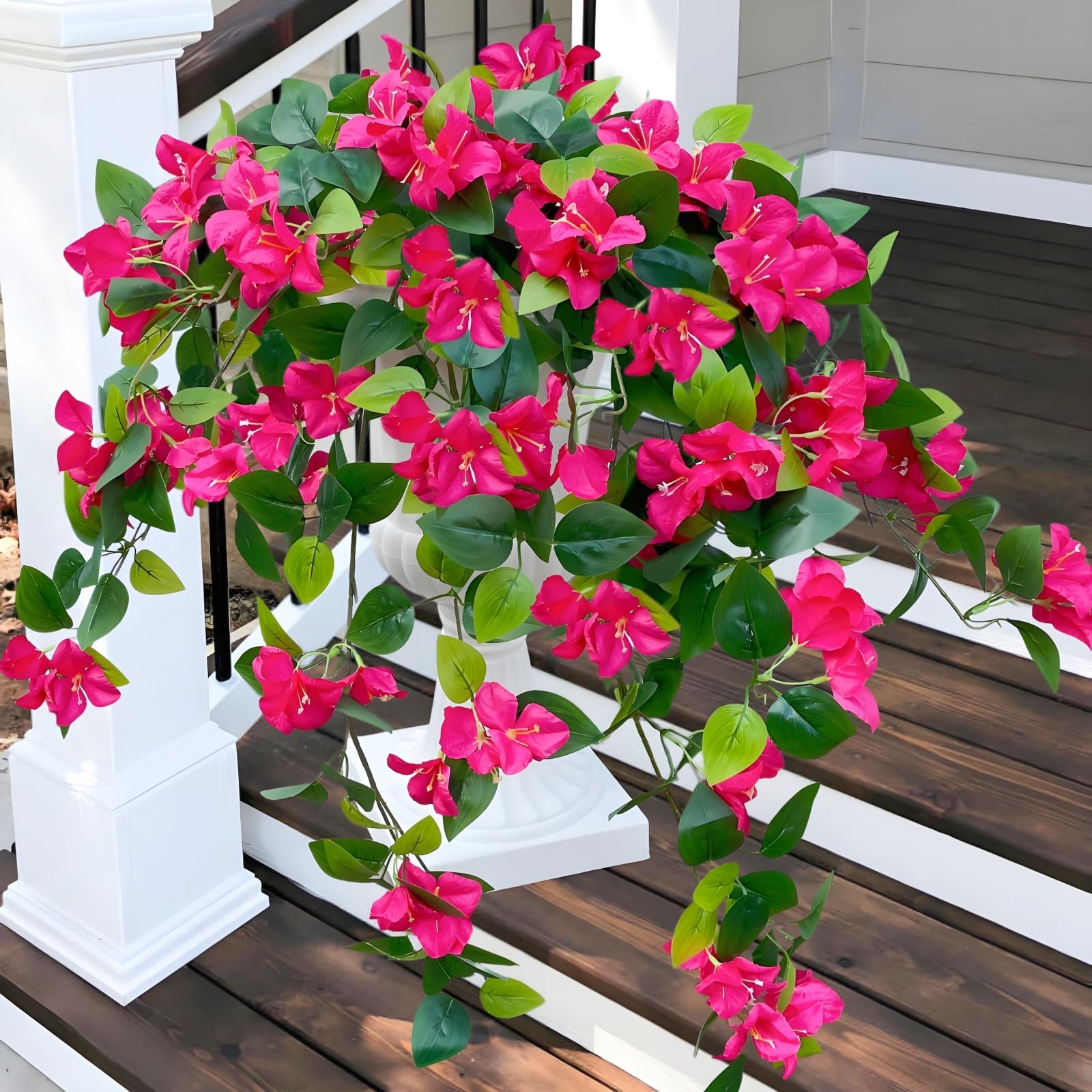 Artificial Bougainvillea Flowers Fake Plants for Outdoor Outside UV Resistant…