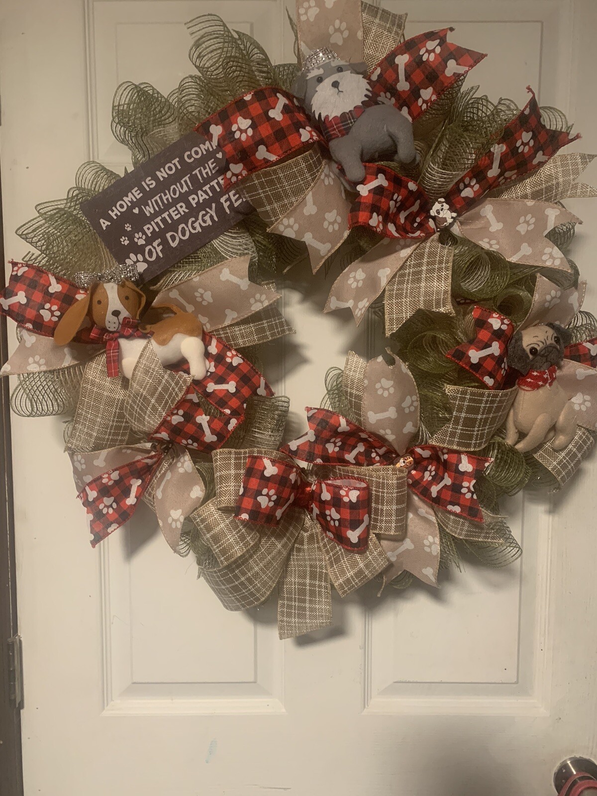 Dog Puppy Love Wreath Spring Summer Fall Winter