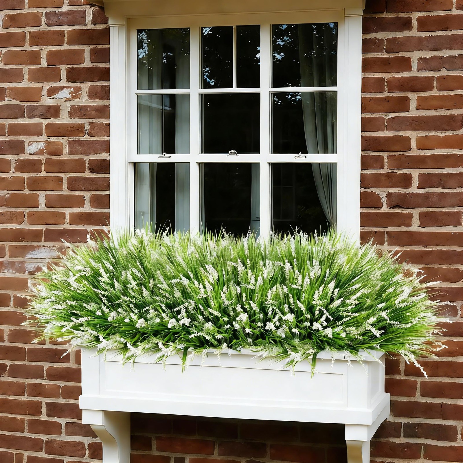 Ivydale 20PCS Artificial Plants Fake Flowers Monkey Grass for Outdoors,UV Res…