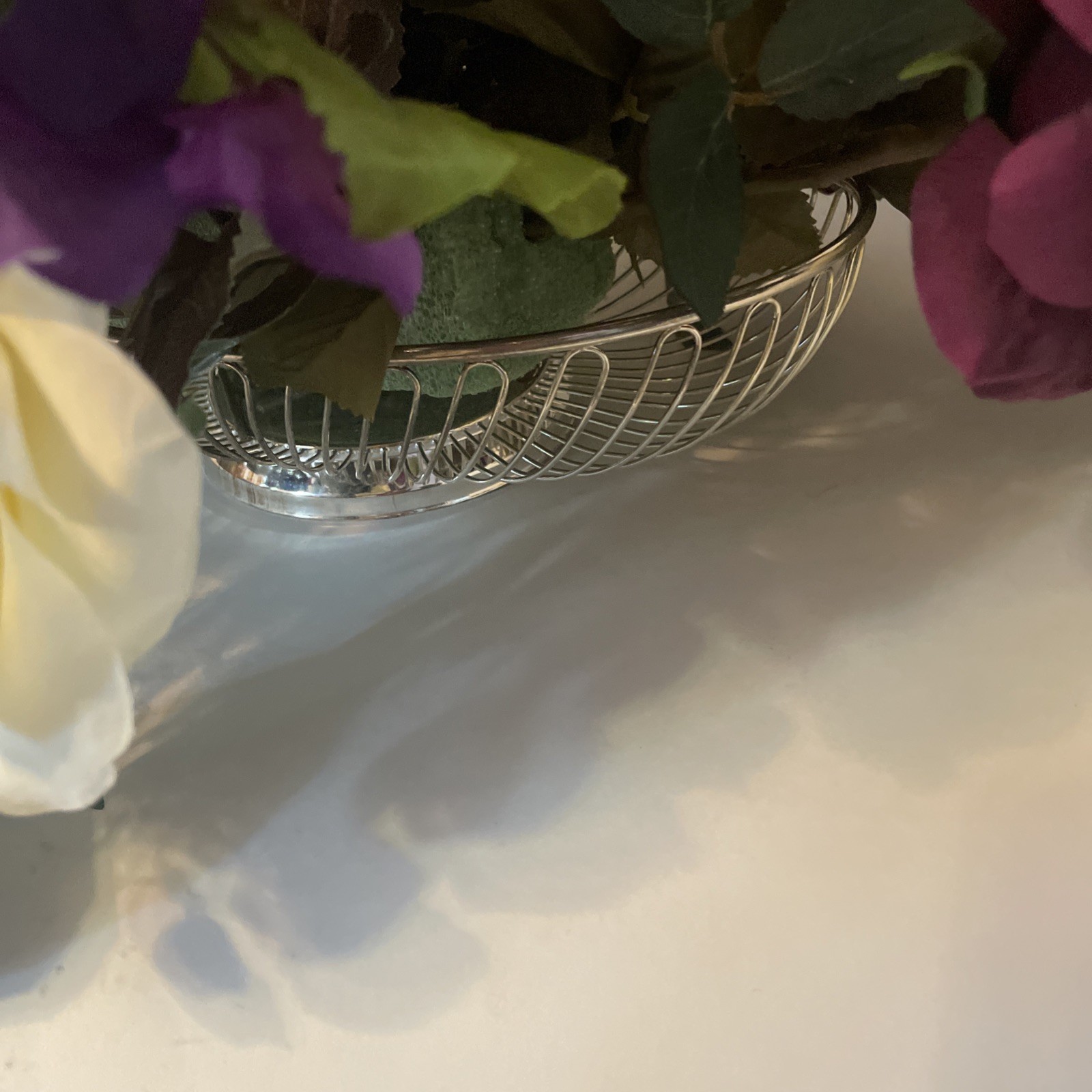 Blush Purple Floral Centerpiece, Romantic Table Decor, Neutral Ivory Arrangement