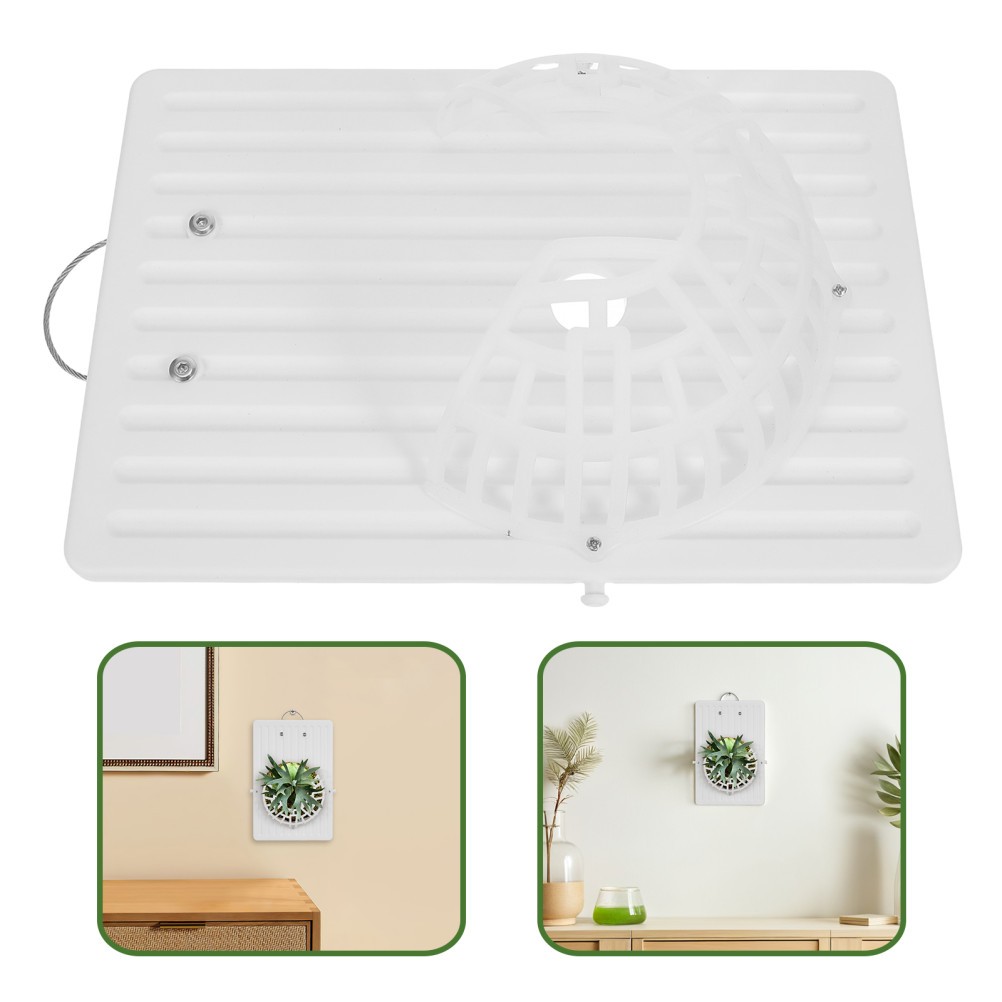 Vertical Plant Wall Board White Plastic Hanging Planter for Home Decor