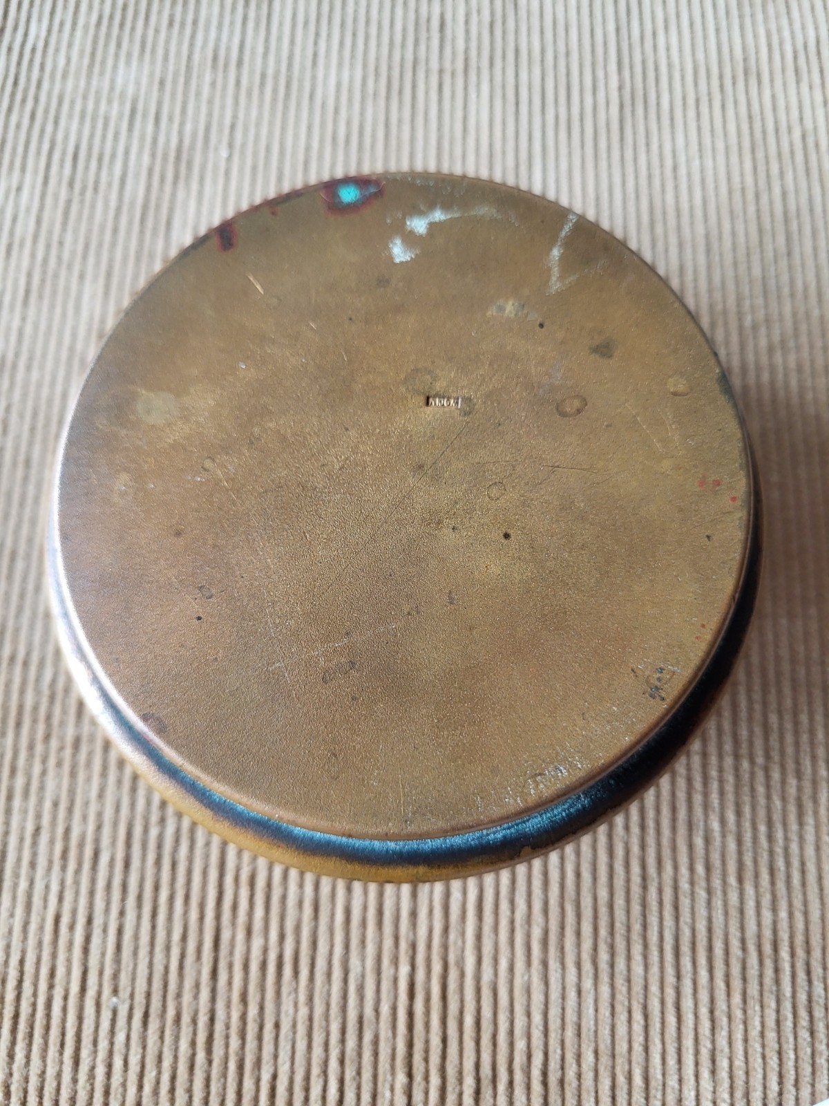 Vintage Ikebana Frog Kenzan 1956 Leningrad Jewelry factory Enamel Brass Holder