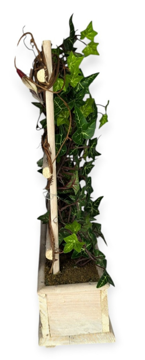 Classic Silks Craft Trellis with Ivy NWT 13″ Tall Wooden Box