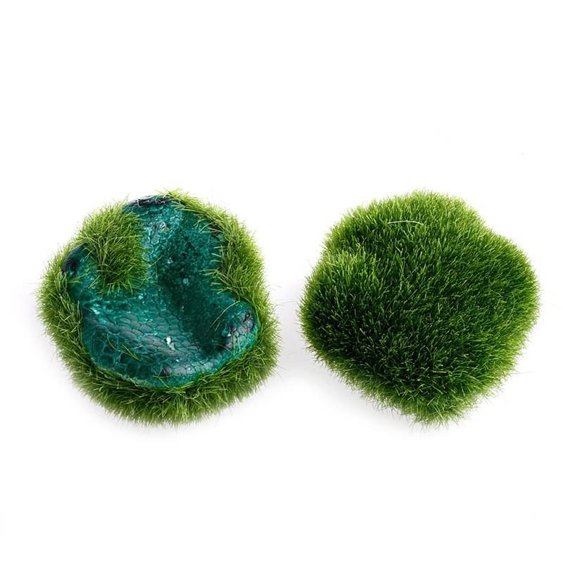 5pcs Artificial Moss Rock Fake Green Moss Stone for Garden Decor Pot Decoration