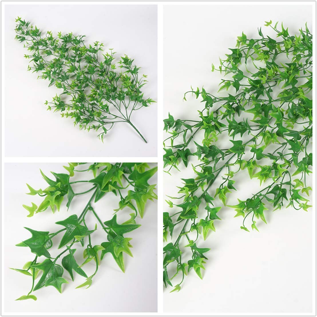 Artificial Hanging Vine, Sweet Potato Leaves Plastic Plants Greenery Faux Ivy…