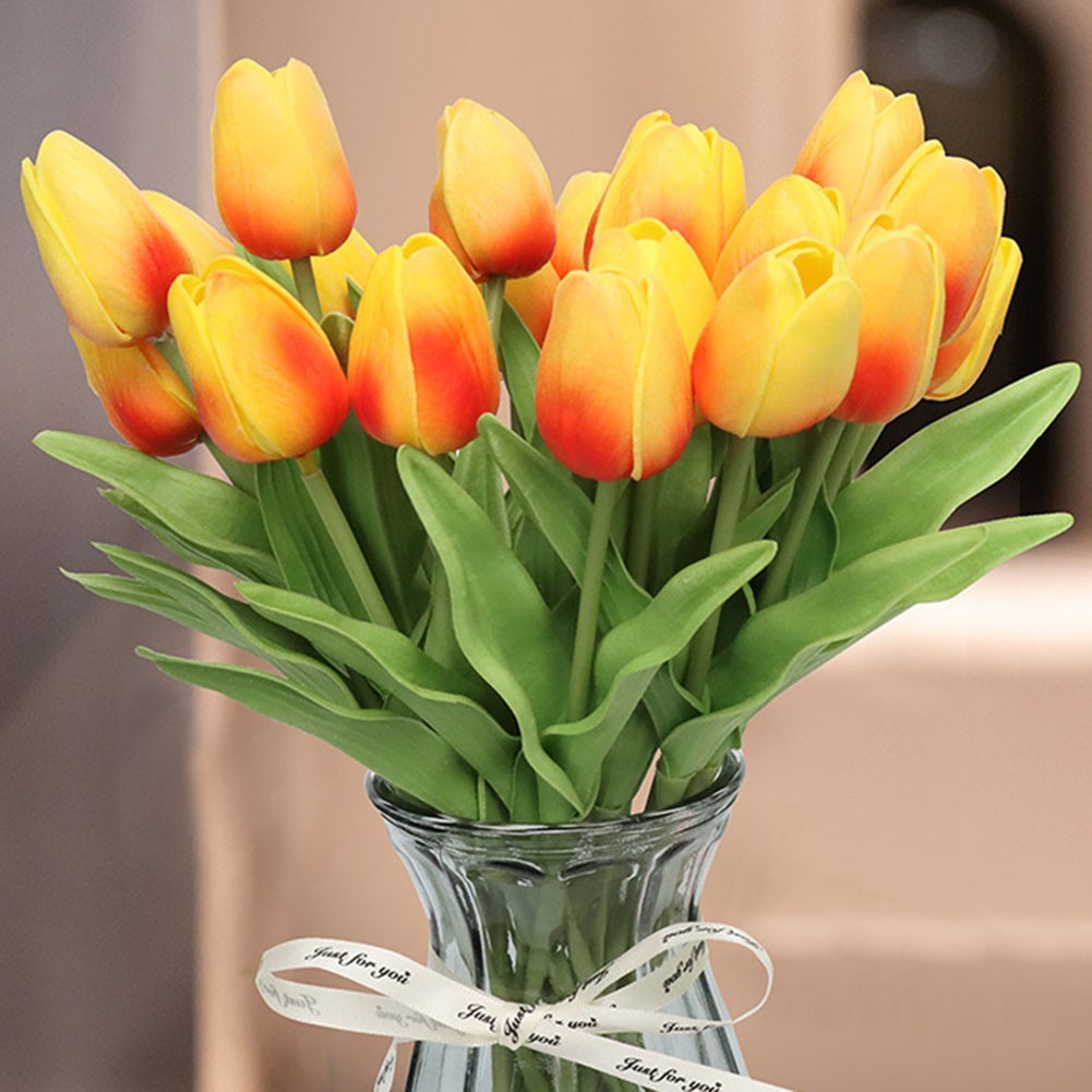 Handmade Simulation Tulip Flowers Pack of 10 Perfect for Various Occasions