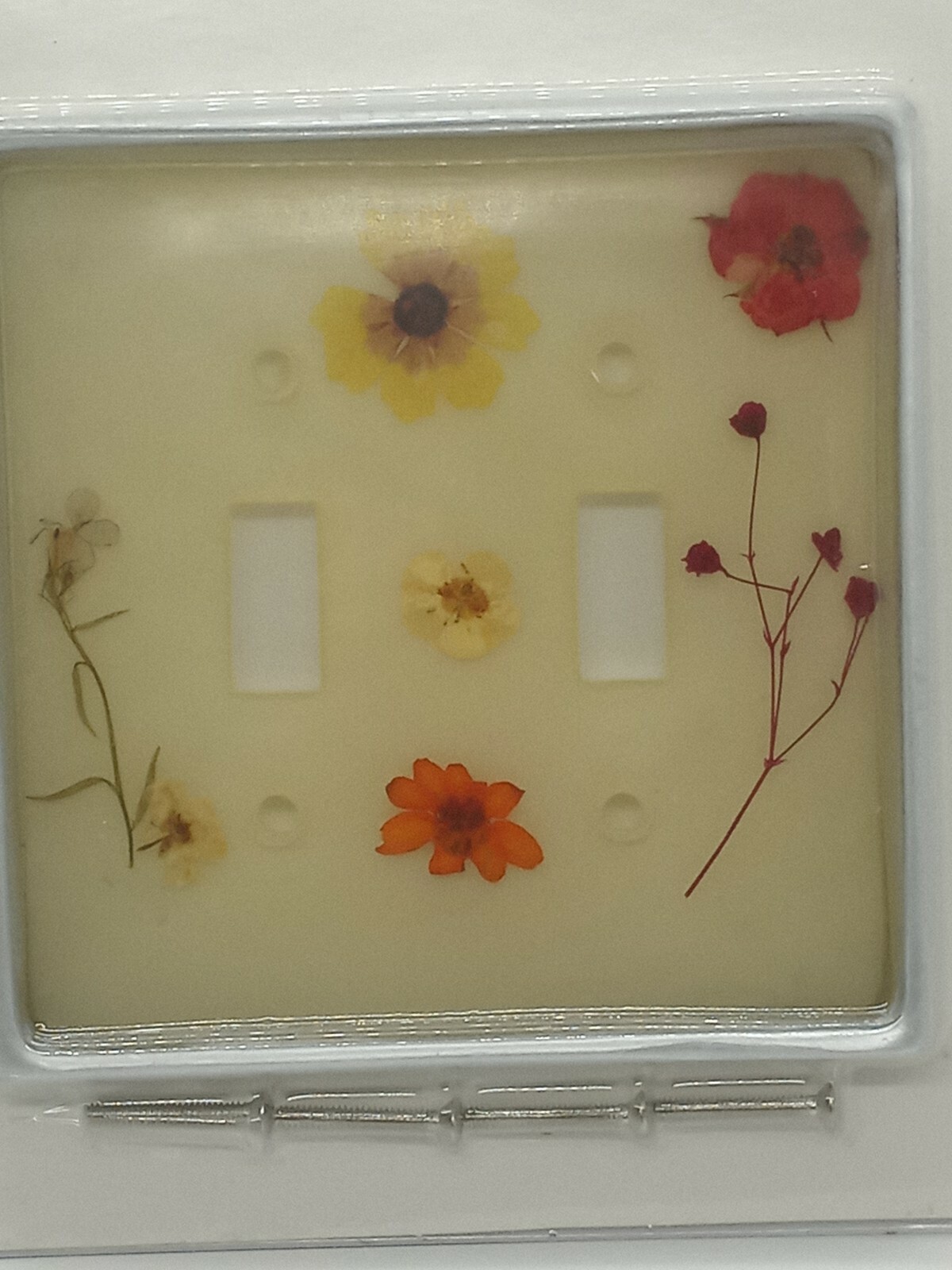 Target Brand Pressed Flower Switchplate 2002 Dried Flowers