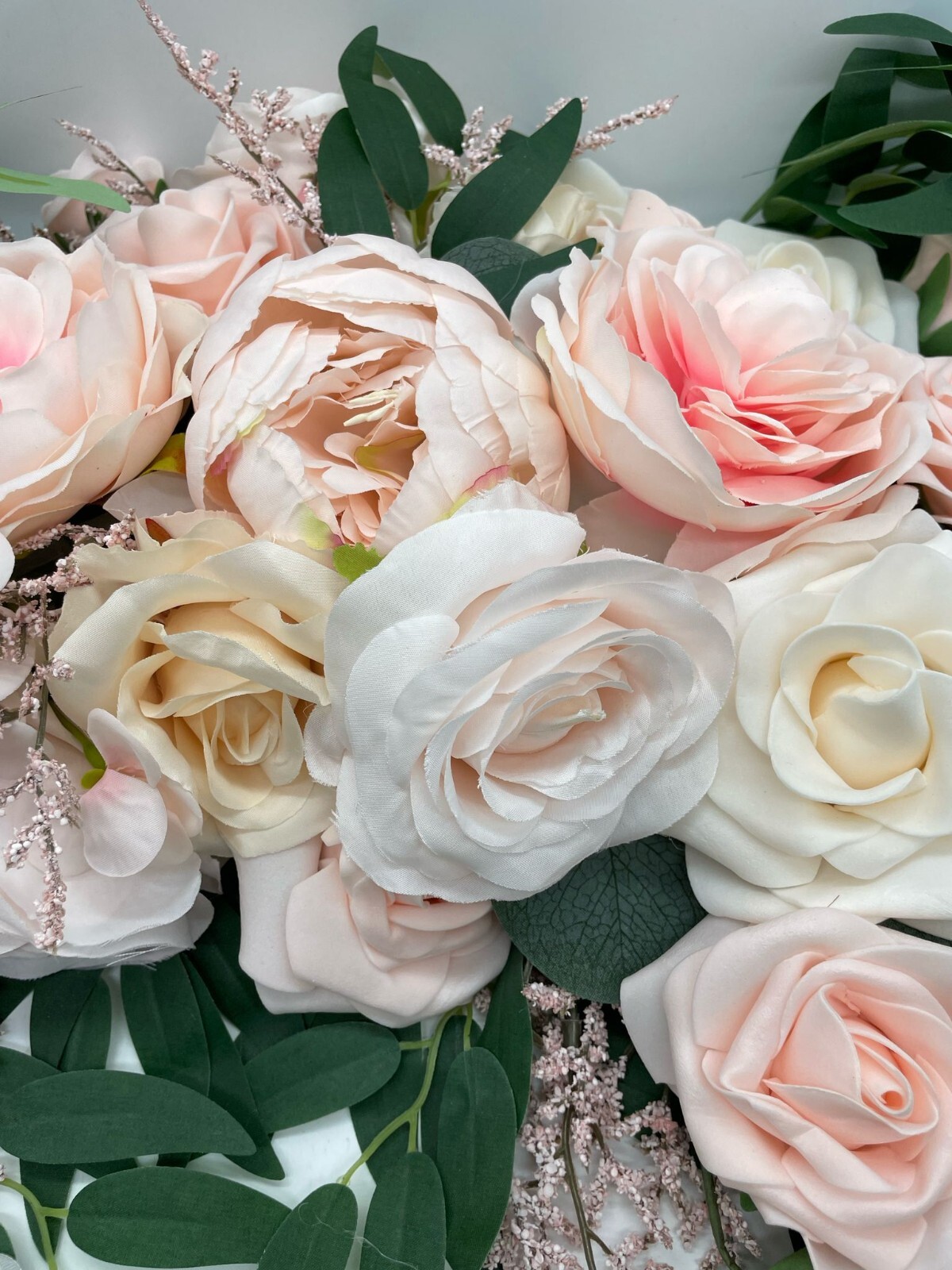 Floroom Arch Flowers with Drapes Kit (Pack of 4) – 2pcs Artificial Blush Pink