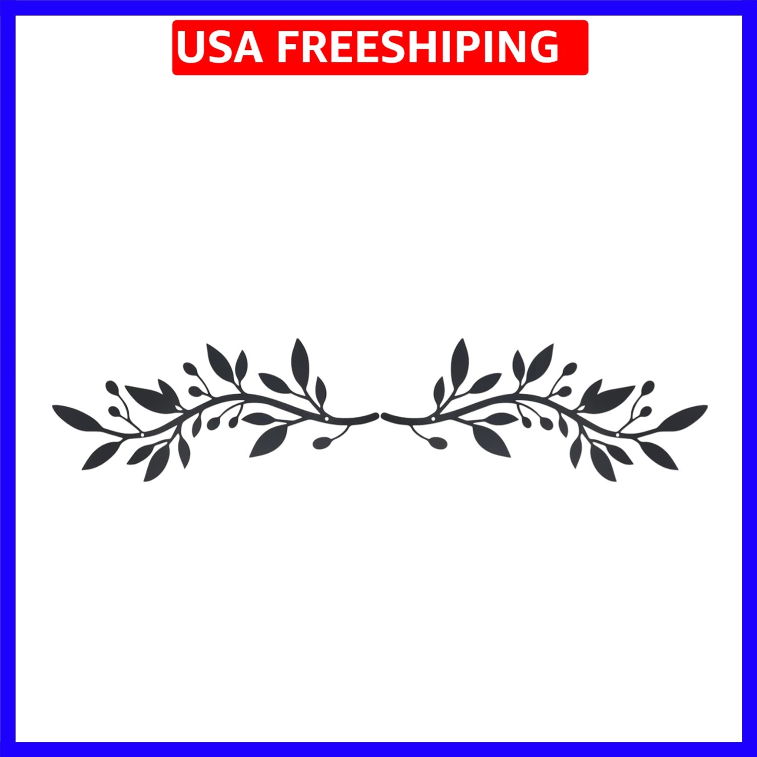 2 Pieces Metal Vine Olive Branch Leaf Wall Decor,Tree Leaf Wall Decor for Liv…