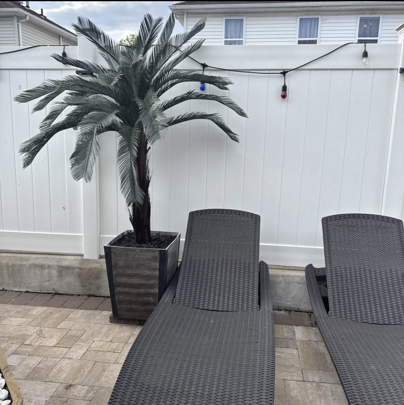 6 FT Cycas Palm Artificial Tree with Natural Trunk UV Indoor/Outdoor Home Decor.
