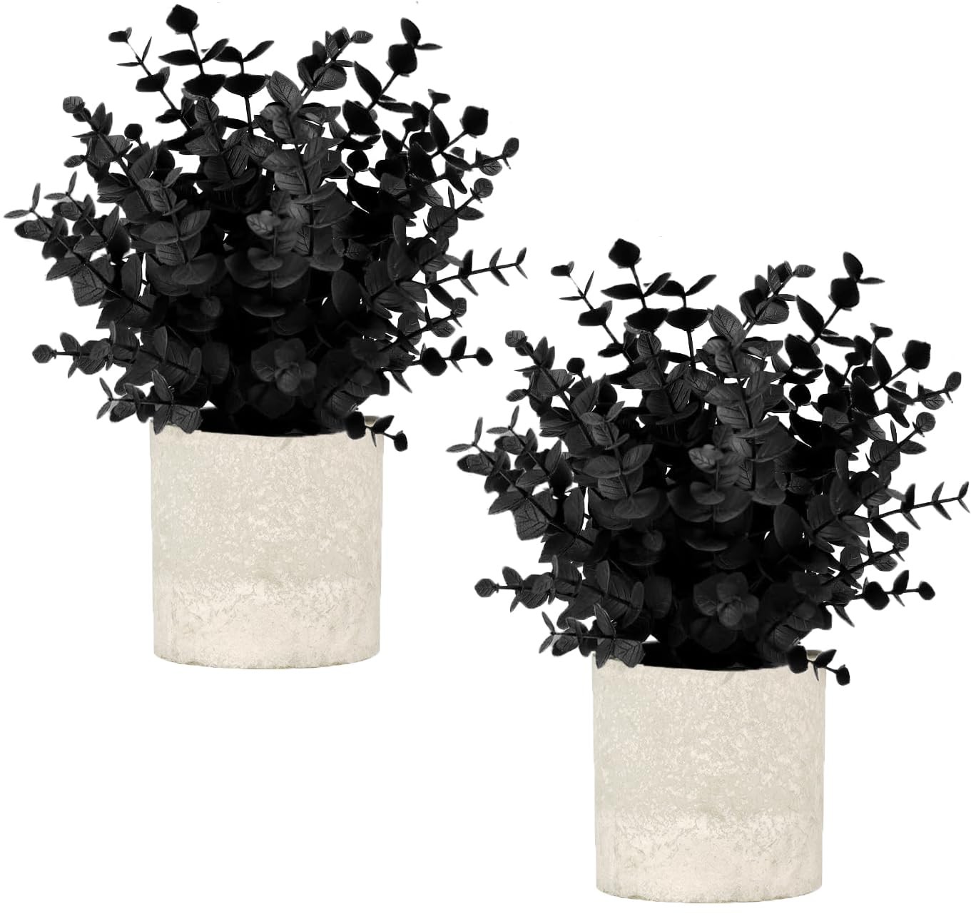Artificial Potted Eucalyptus Plants Faux Indoor Greenery Farmhouse Shelf Decor