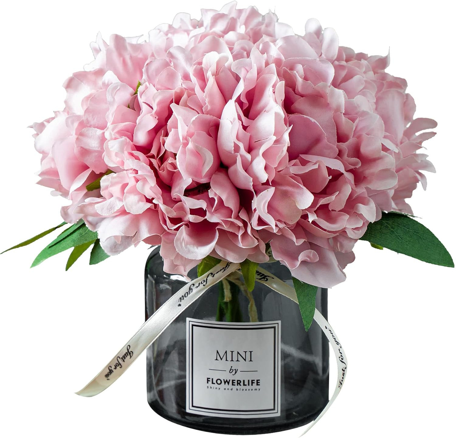 Artificial Flower and Glass Bottle Set, Isn Style, Suitable for Living Room, Din