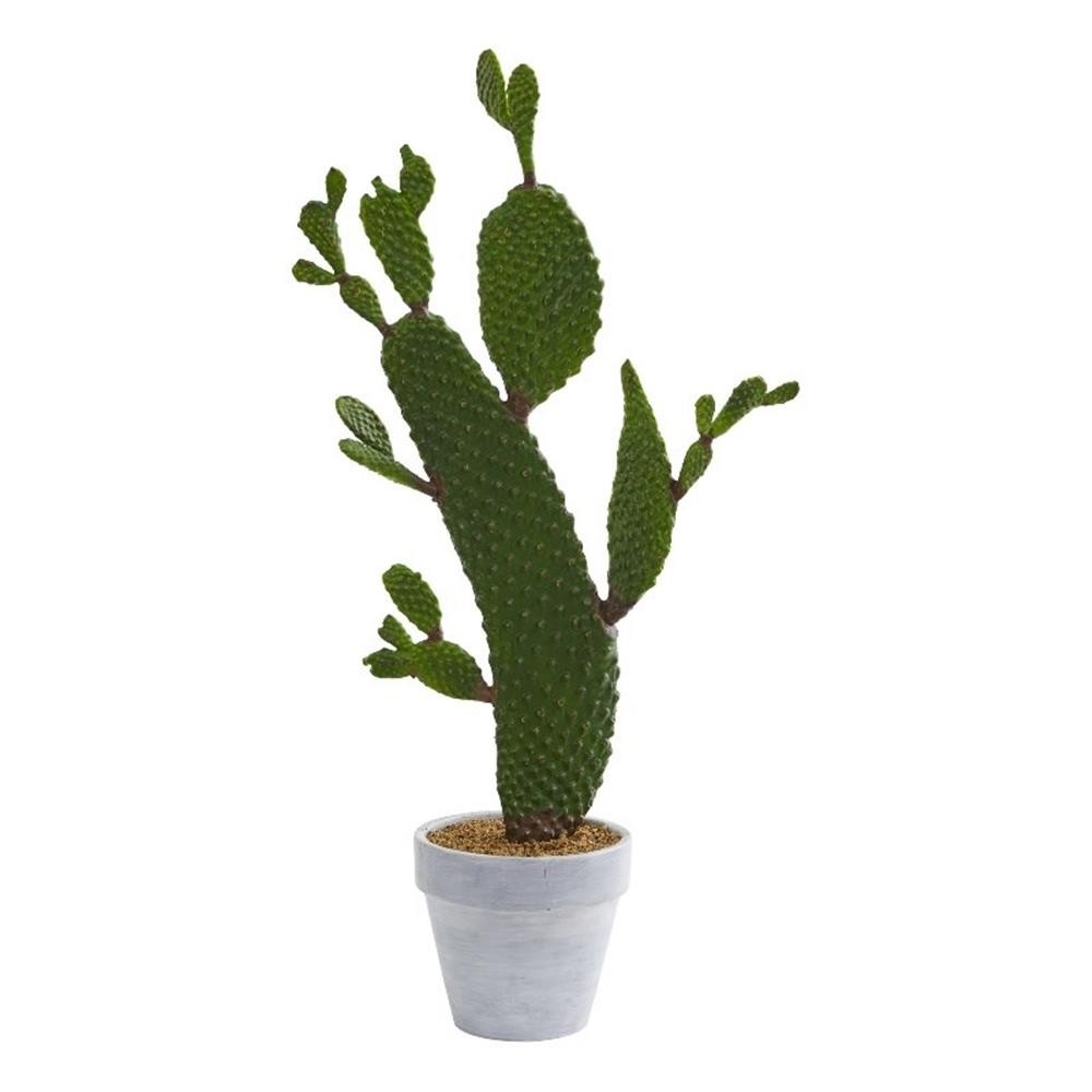 Nearly Natural 27″ Cactus Artificial Plant in Green