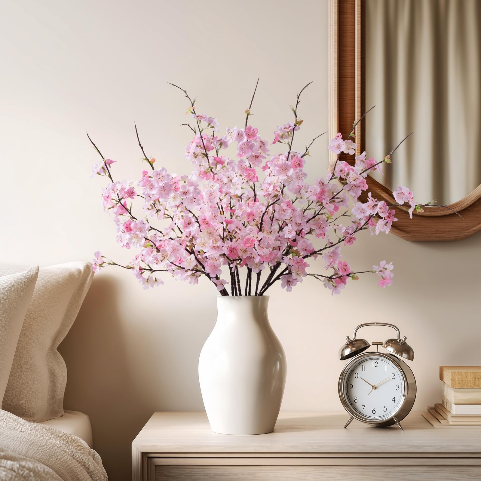 ENALGRE Artificial Cherry Blossom Branches 27.6In Silk Cherry Blossom Branches
