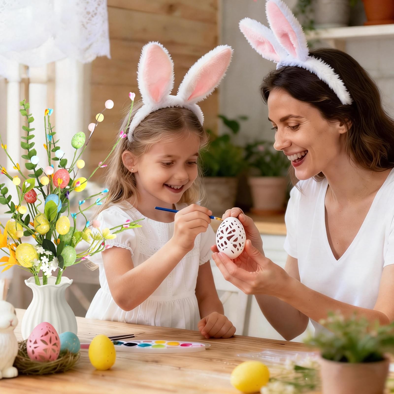 Easter Decorations for Home,Easter Flowers Artificial Farmhouse Easter Garlan…