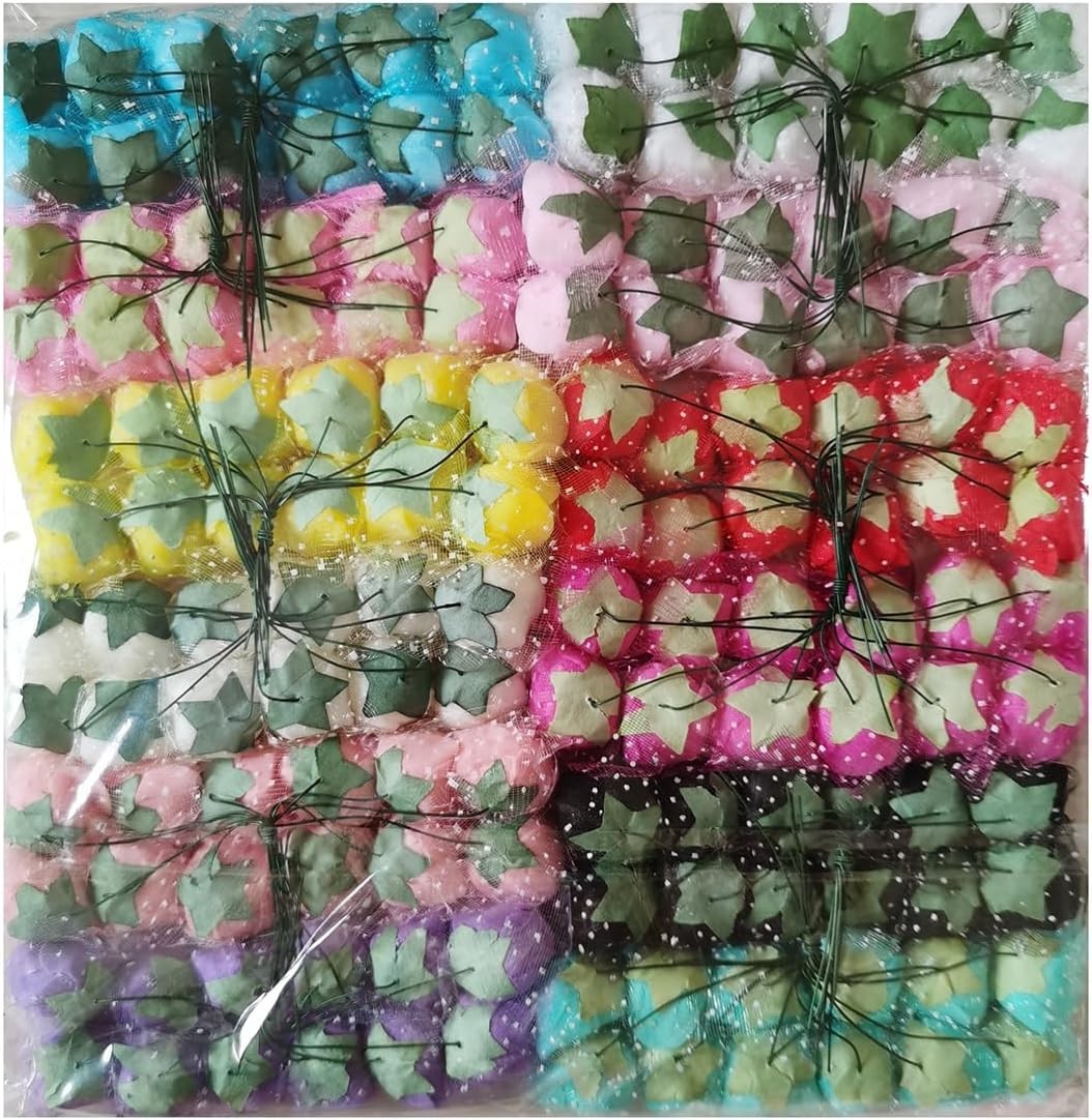 144 Mini Fake Rose Flower Heads – DIY Wedding Decor & Accessories in Multicolor