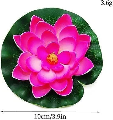 4 Pcs Artificial Water Lily Foam Lotus Flower Pond Decor for Pond Patio Garden P