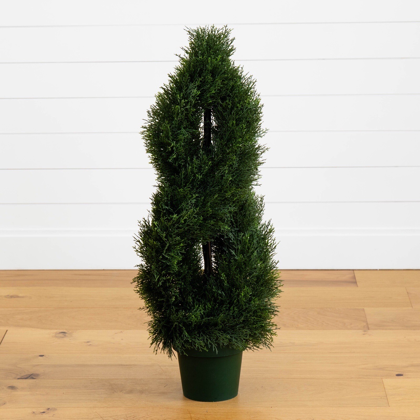3’ Double Pond Cypress Spiral Topiary Tree UV (Indoor/Outdoor). Retail $192