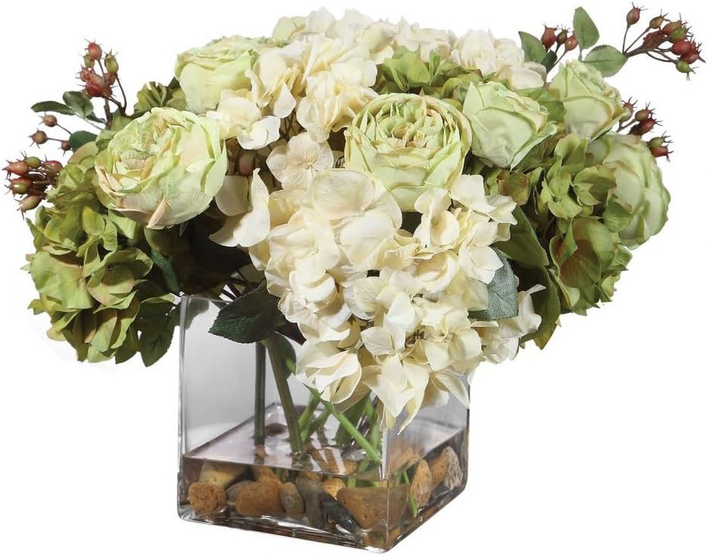 Cecily 15″ Hydrangea Bouquet – Elegant Floral Decor for Any Occasion