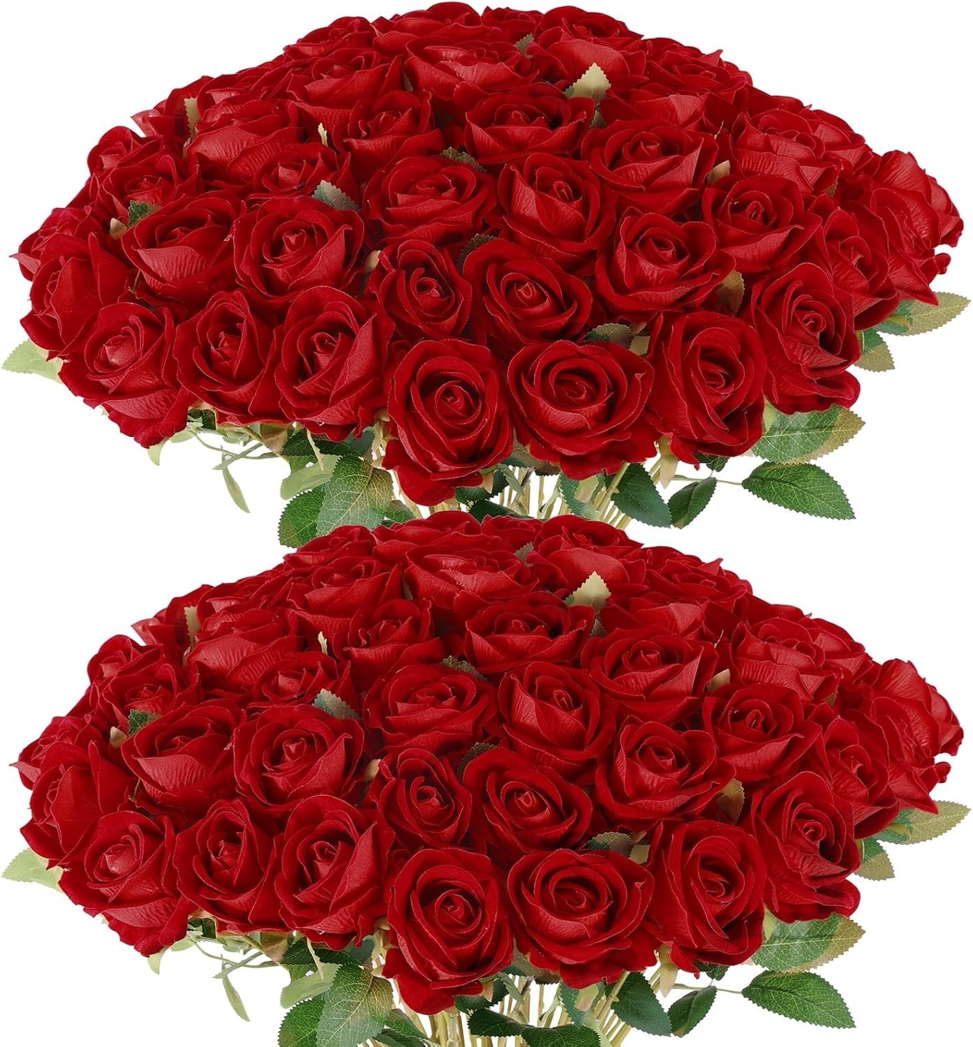 Stunning 120 Count Silk Velvet Artificial Roses for Weddings & Special Events