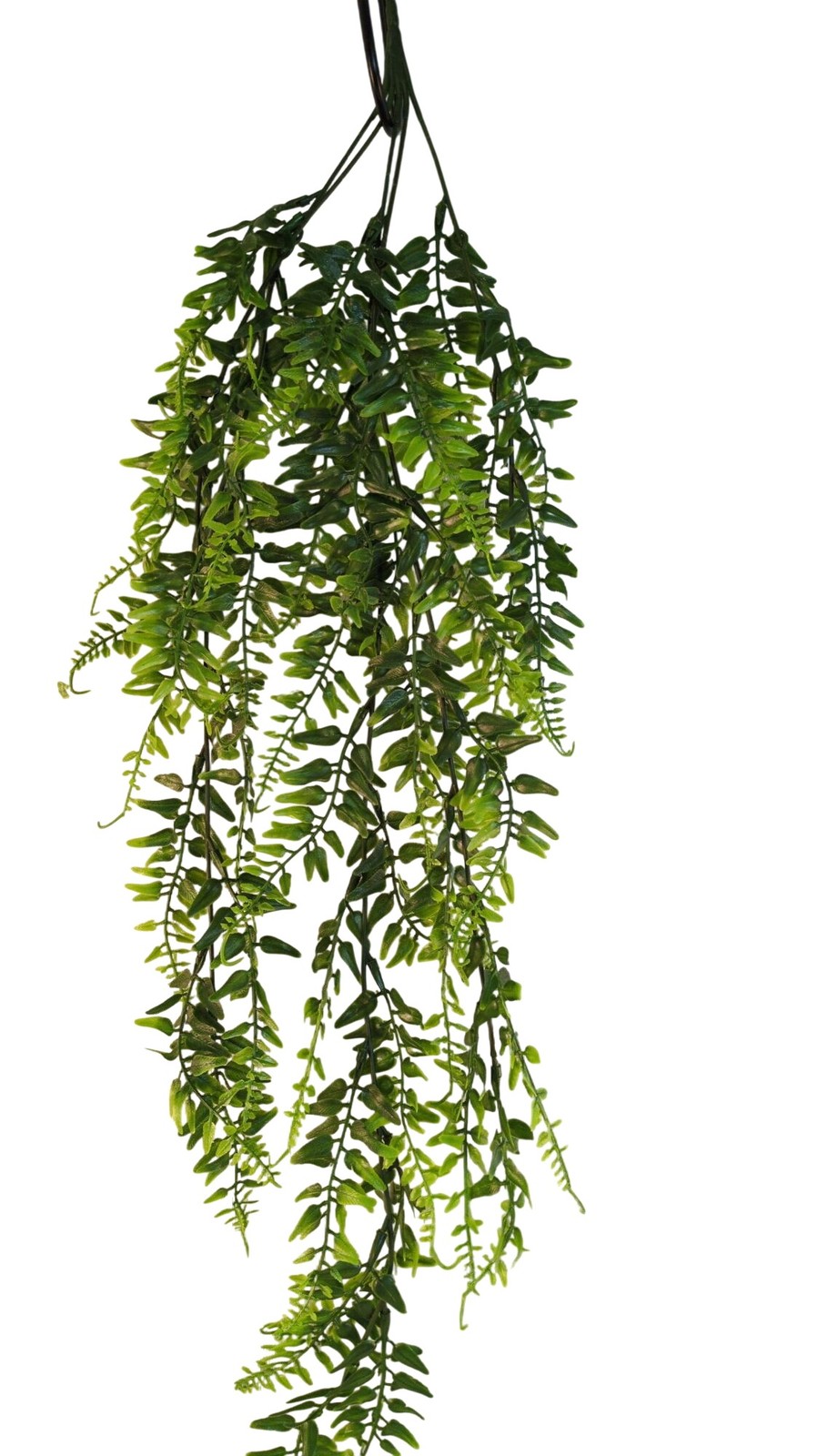 Artificial Hanging Fern Greenery Set of 2 Faux Trailing Fern Bushes Hanging Gree
