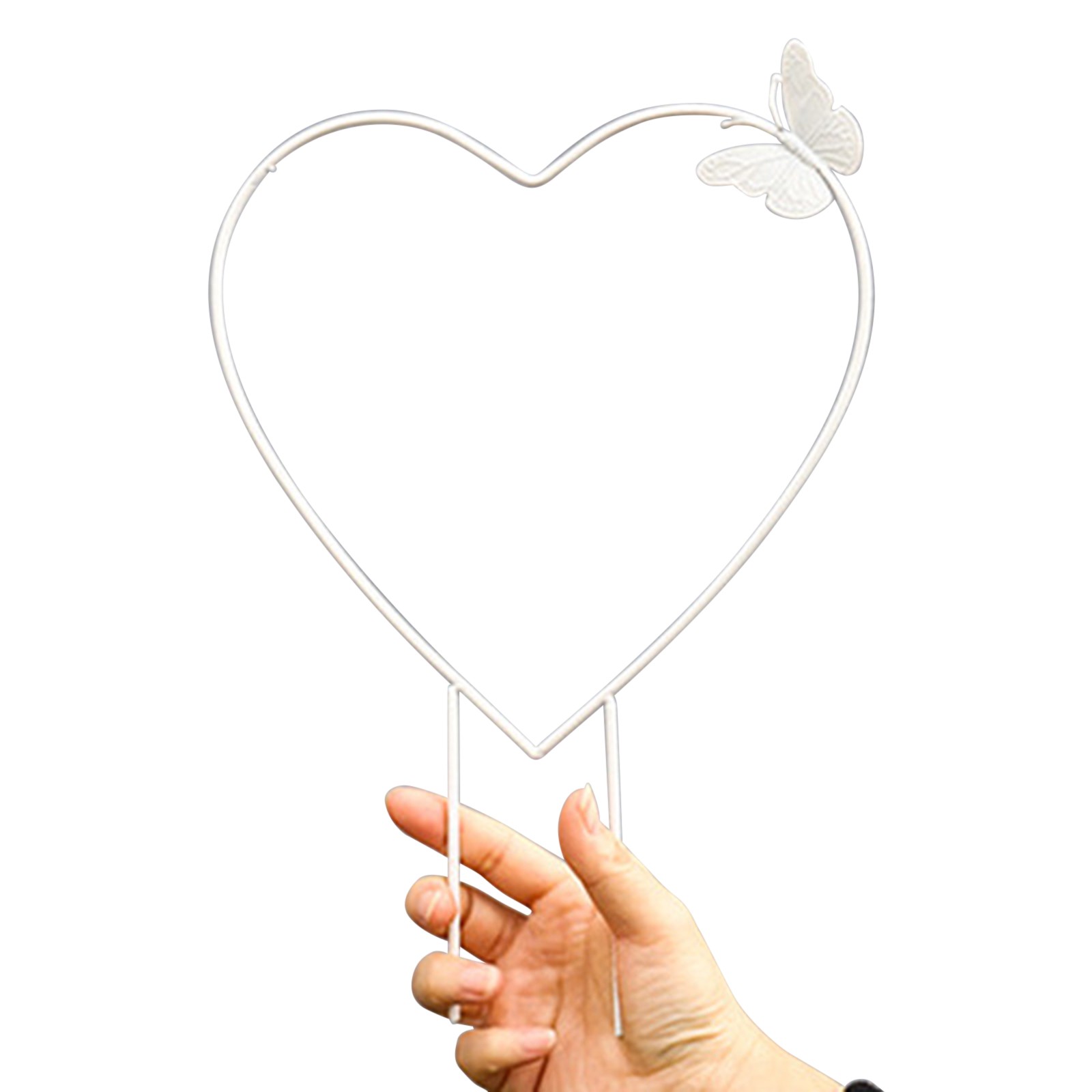 White Heart Plant Support 28x31cm